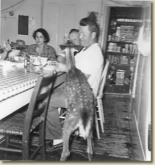 People in Historic Birch Lodge and Motel