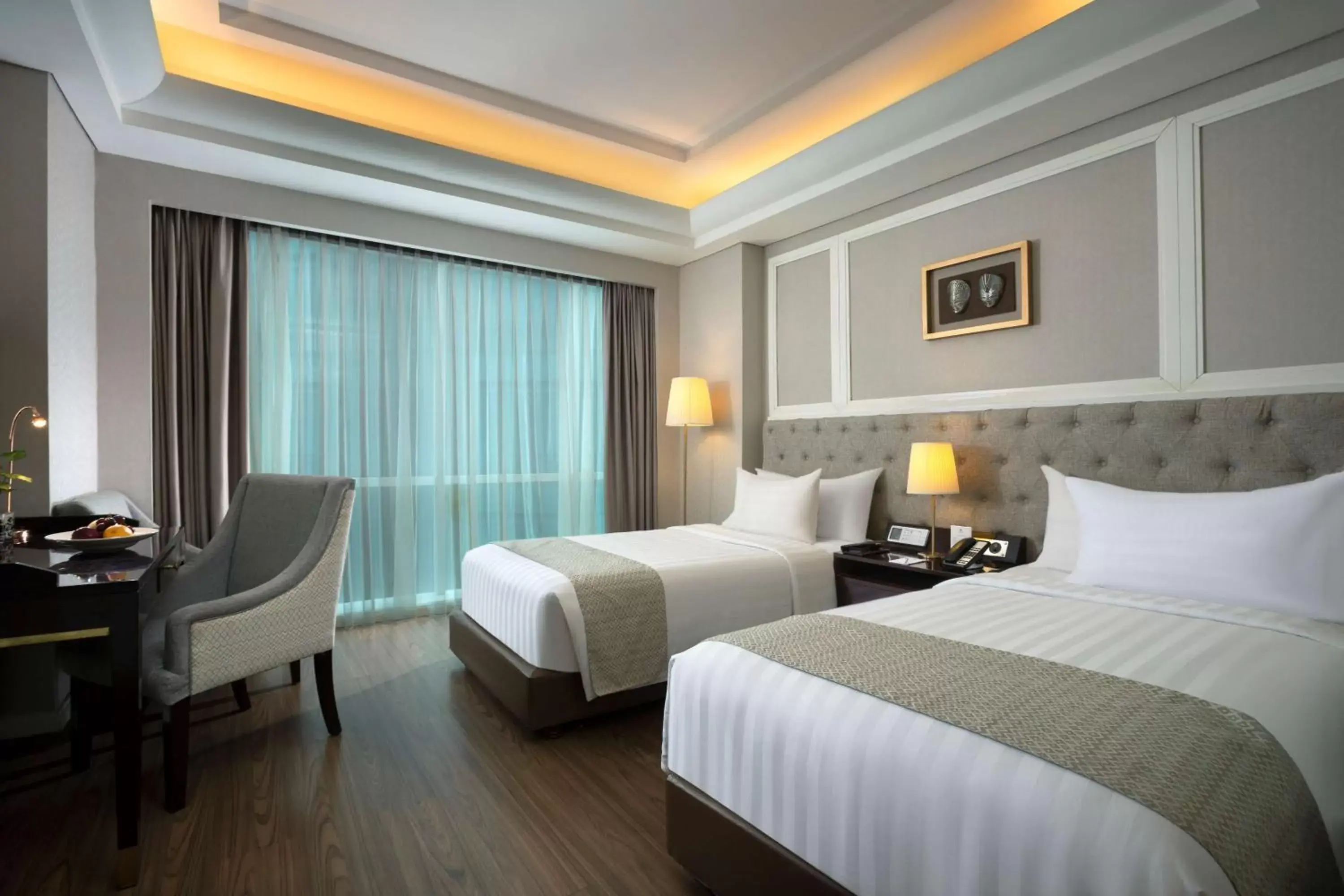 Deluxe Twin Room with Garden View - Smoking in Wyndham Panbil Batam Deluxe Twin Room with Garden View - Smoking in Wyndham Panbil Batam