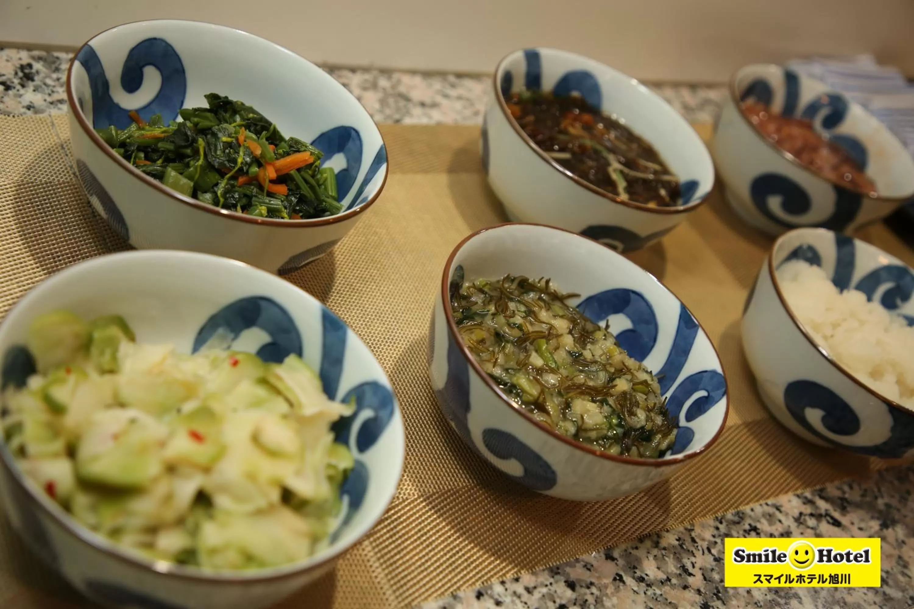 Buffet breakfast in Smile Hotel Asahikawa