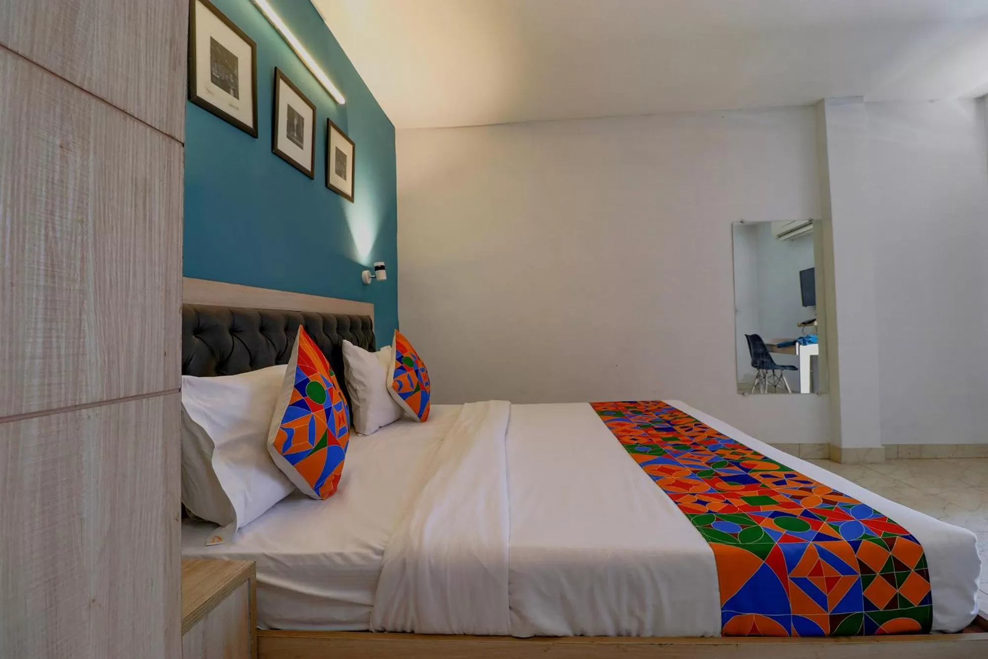 Bed in FabHotel Happy Inn