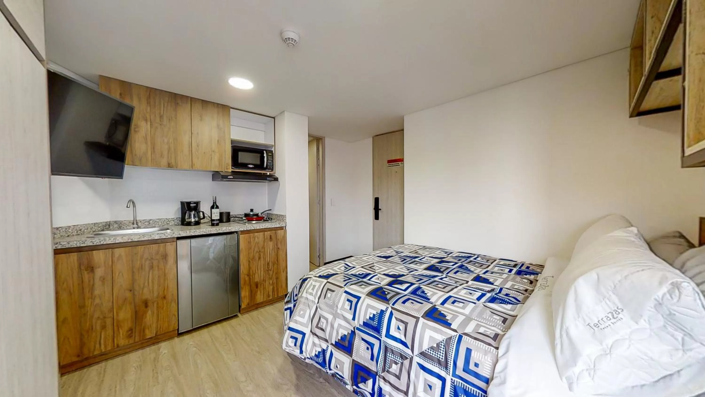Kitchen or kitchenette, Bed in Terrazas