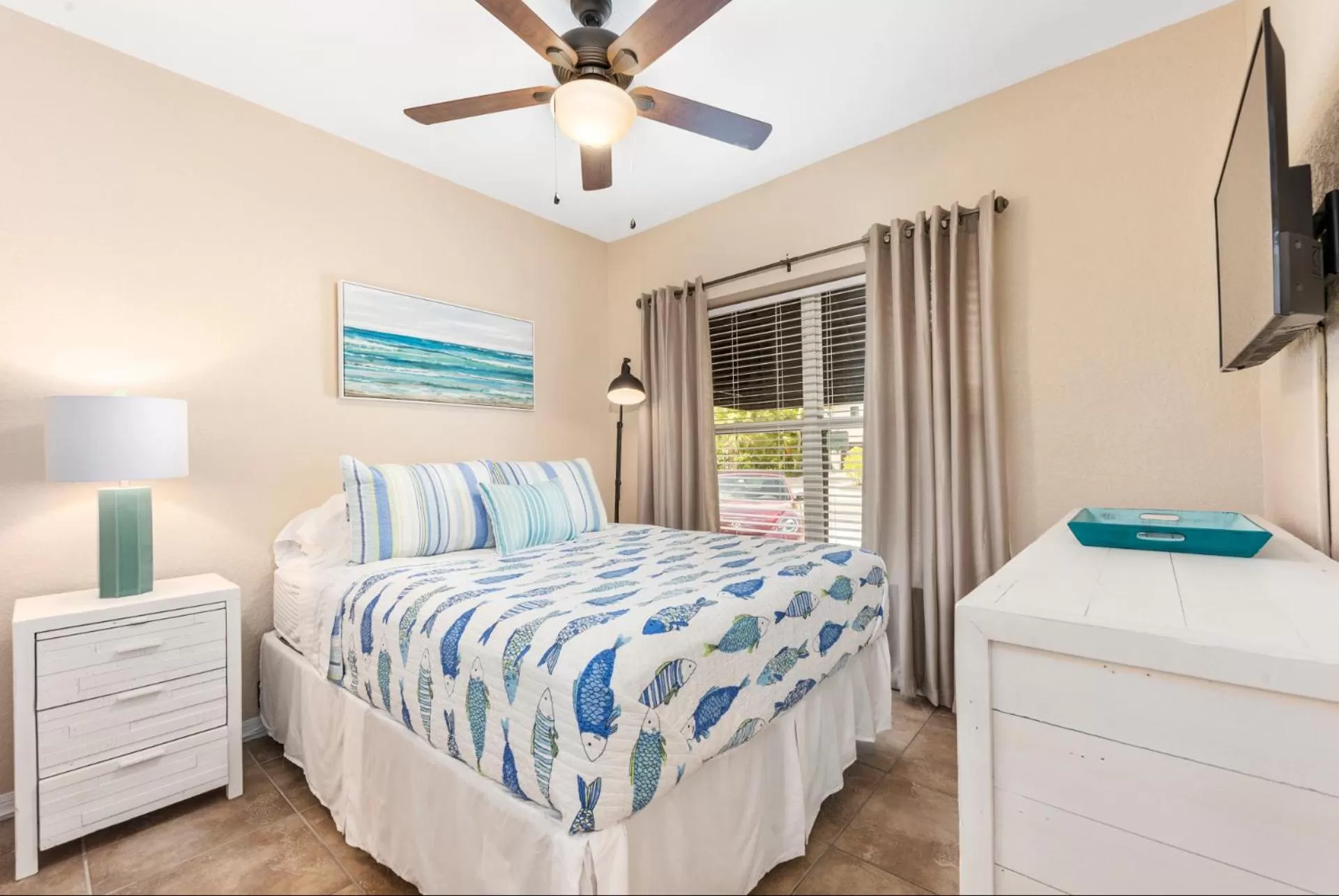 Bedroom, Bed in The Ringling Beach House