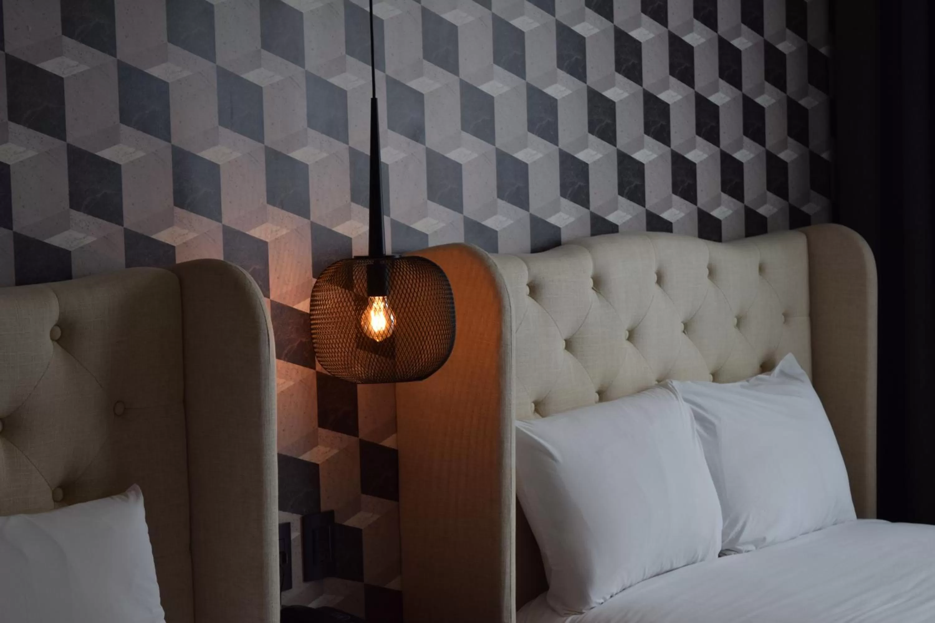 Decorative detail, Bed in Casa Basalto