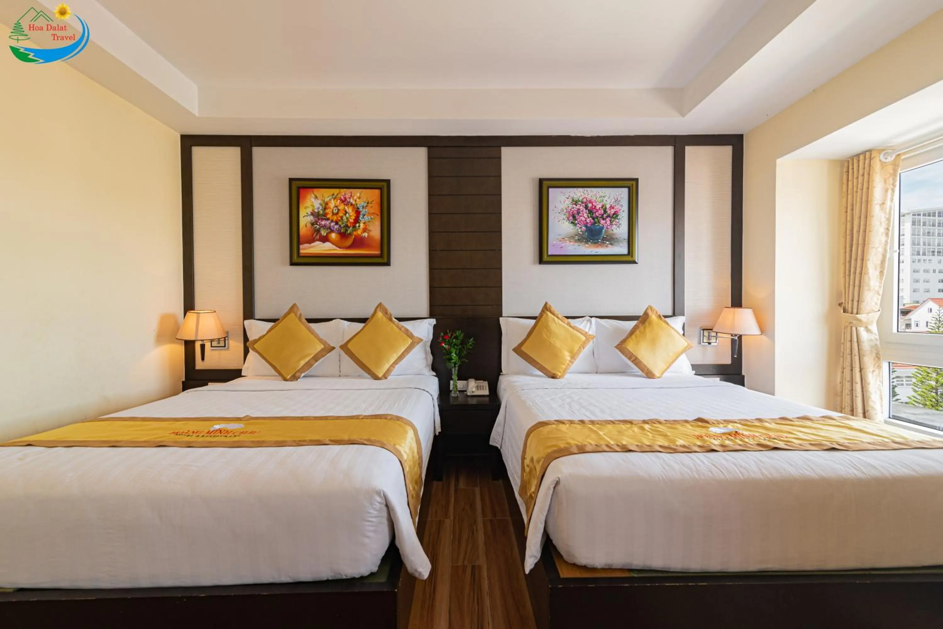Bed in Hoang Minh Chau Ba Trieu Hotel