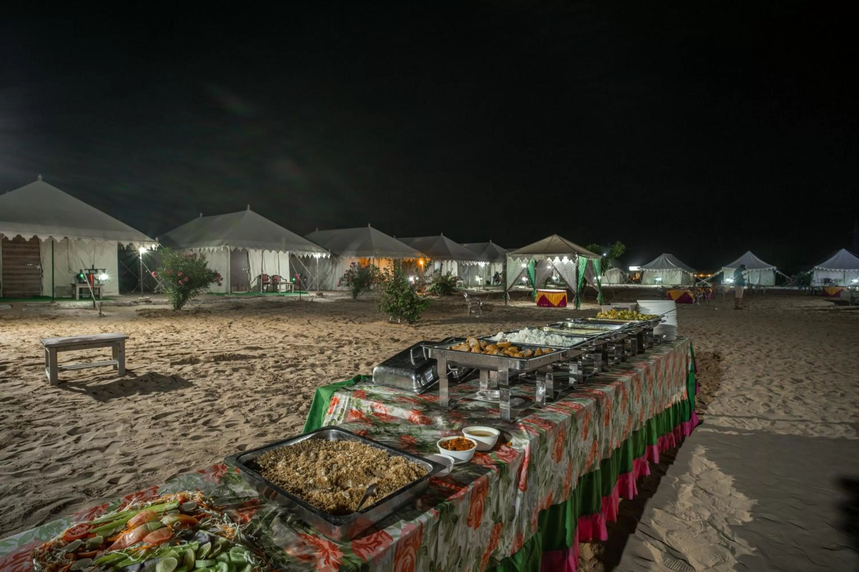 Night in Bhati Desert Camp Sam