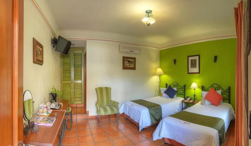 Bed in Hotel Boutique Parador San Miguel Oaxaca