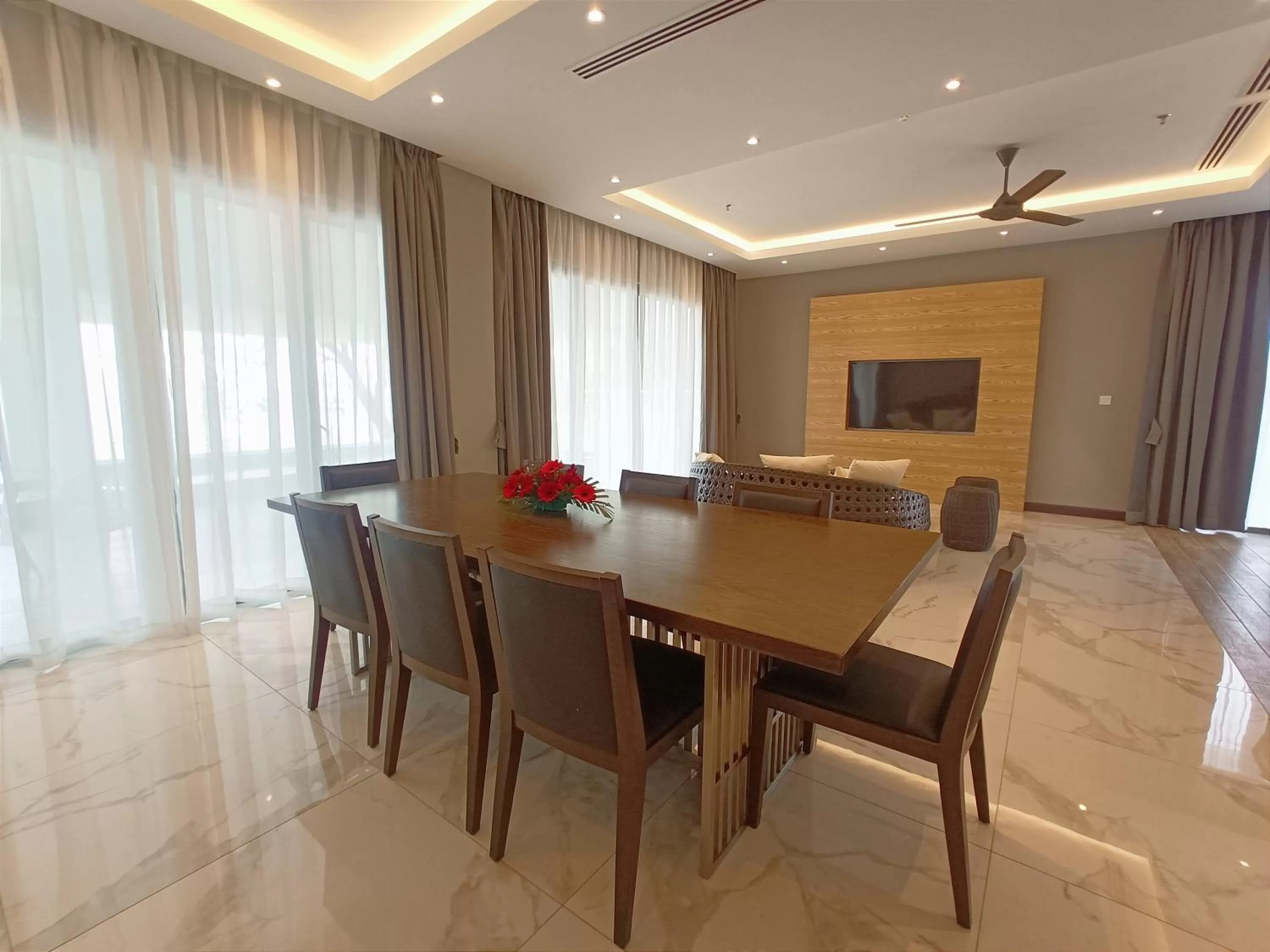 Dining area in Pacific Regency Beach Resort, Port Dickson