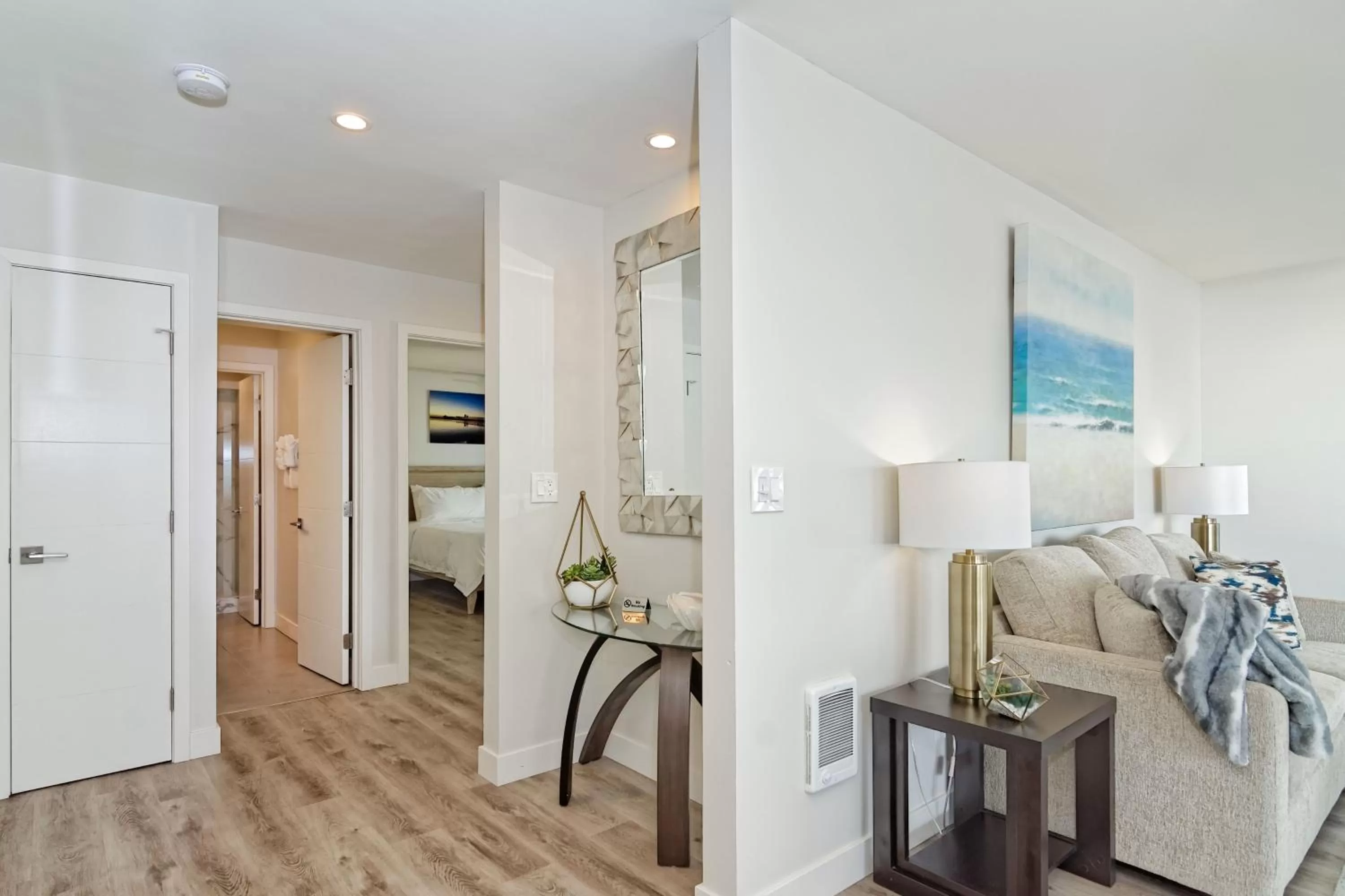 Bed in Ocean Villas Beach Front