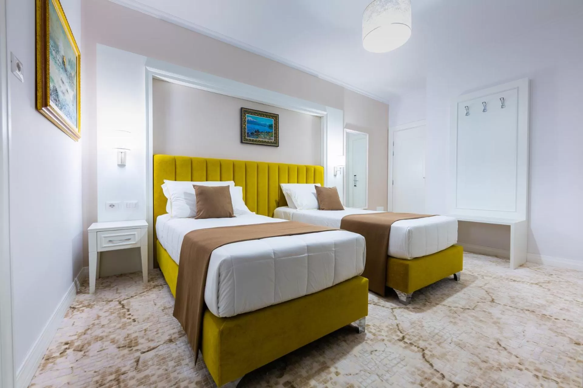 Bed in ART Hotel Tirana