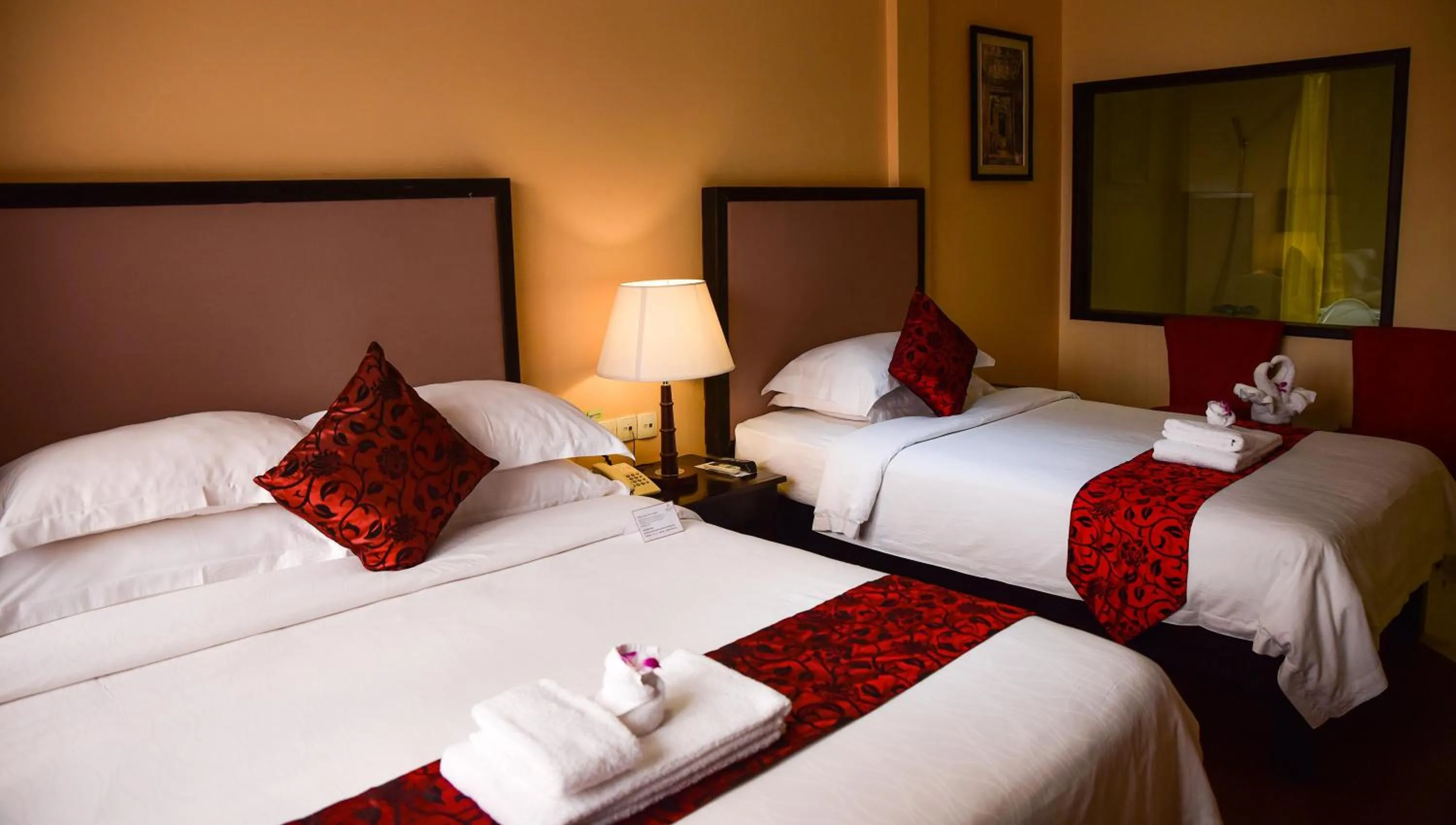 Bathroom, Bed in Almond Hotel Sothearos