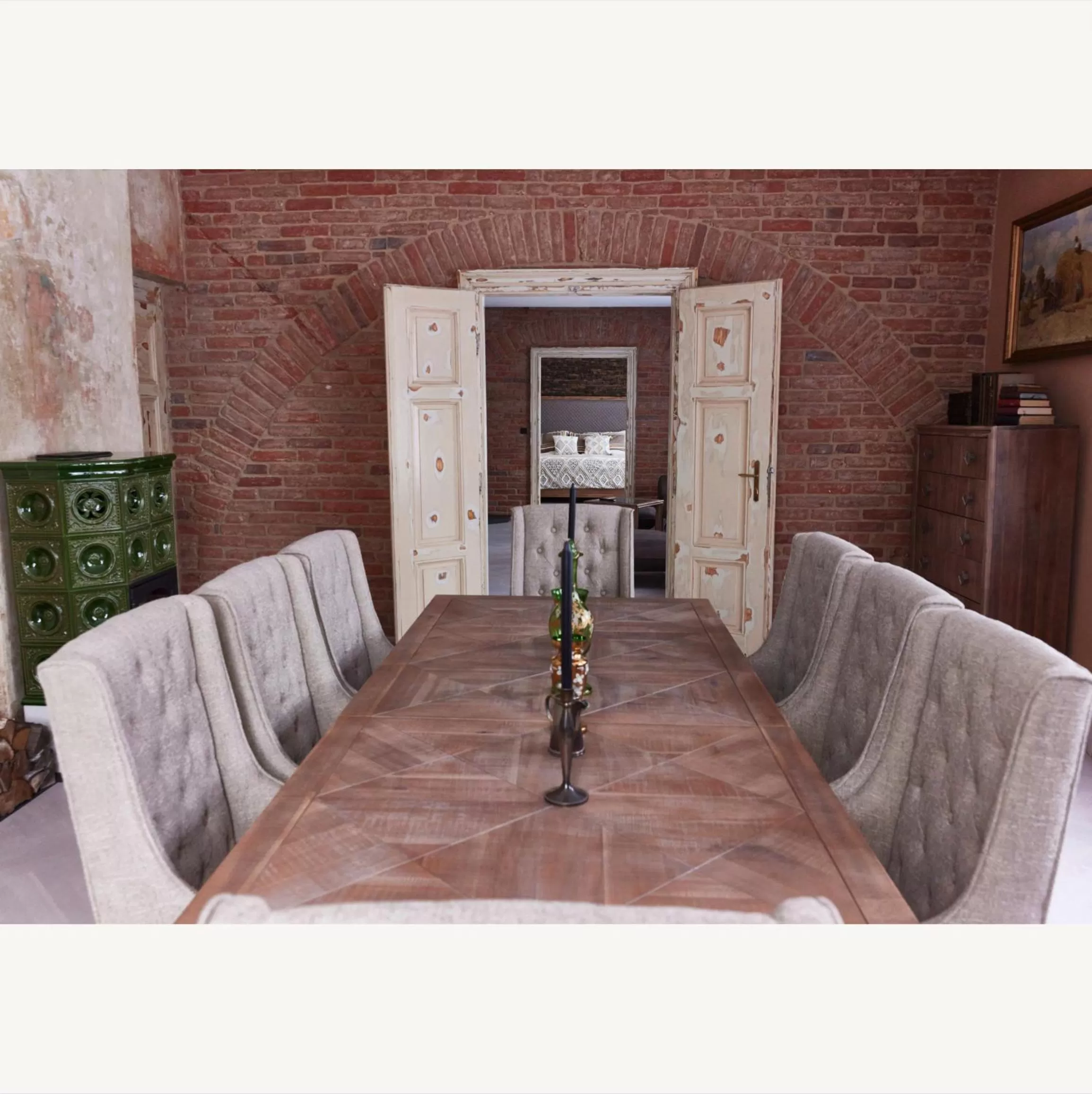 Dining area in Apartmány Pekárna 1898