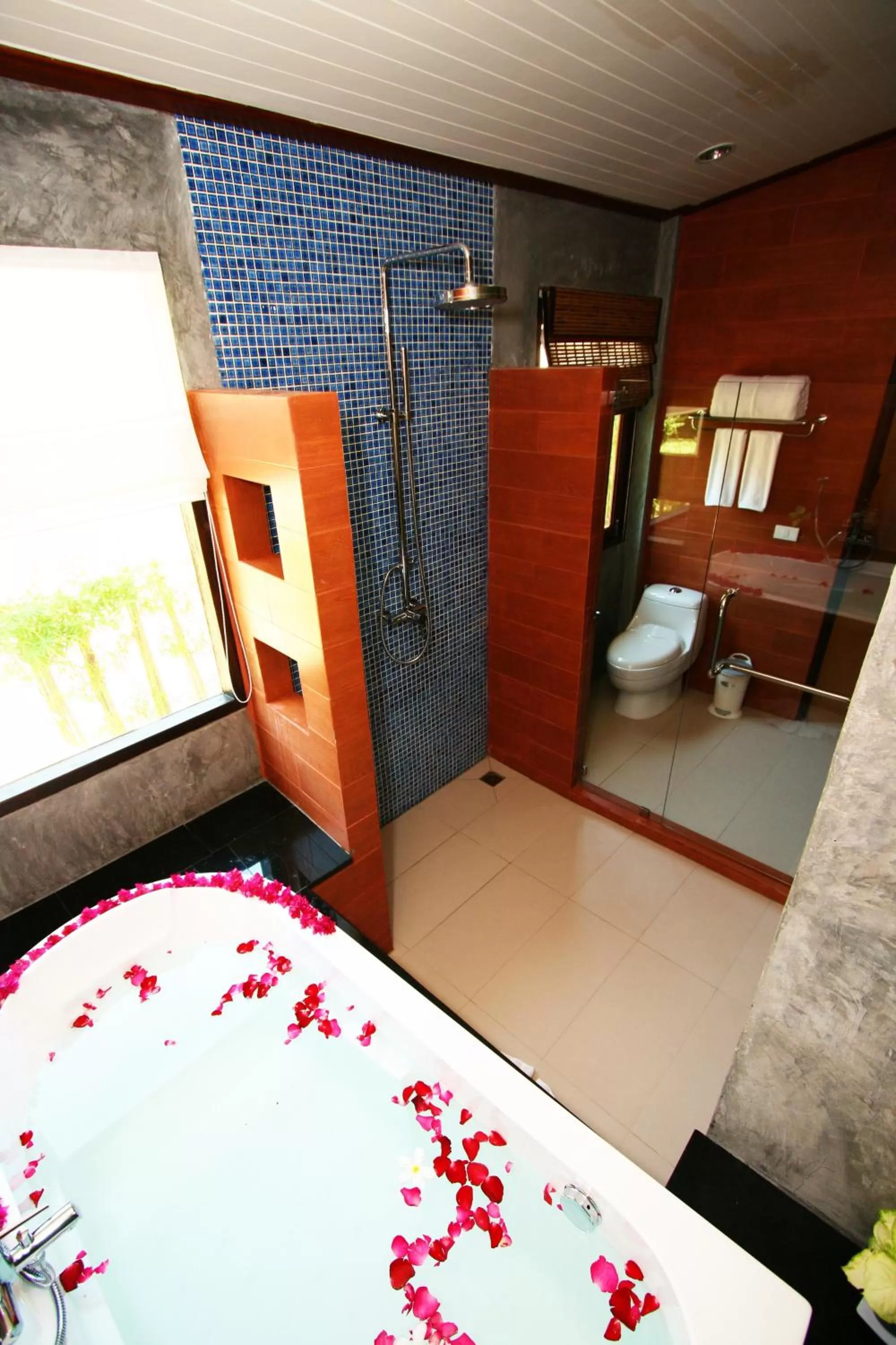 Bathroom, Bed in Aonang Phu Petra Resort, Krabi - SHA Plus