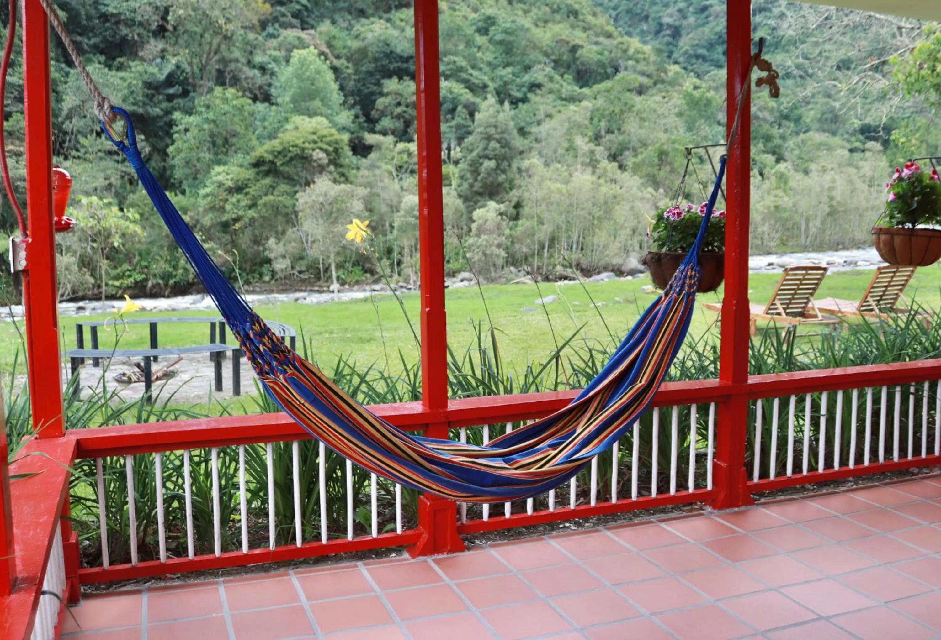 Patio in La Cabaña Ecohotel - Valle del Cocora