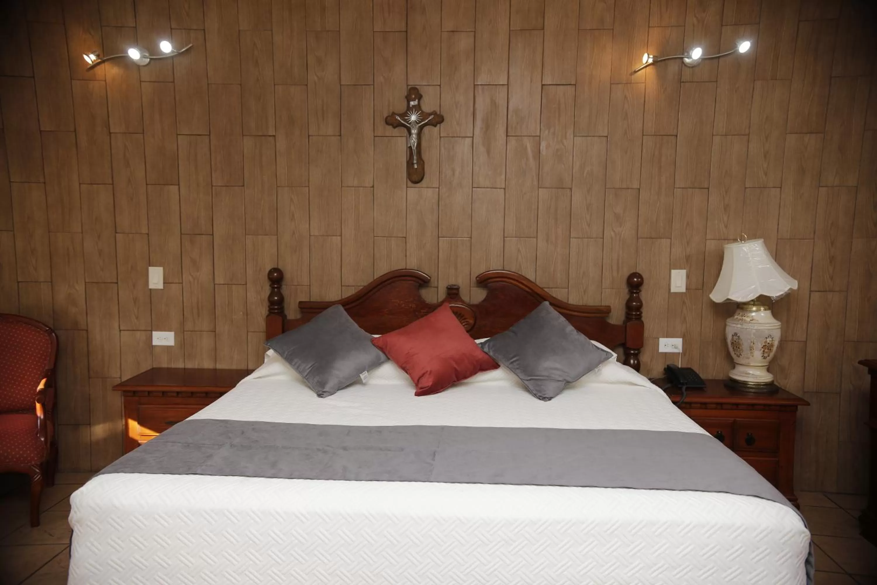 Bed in Hotel Posada Santa Fe Sabinas