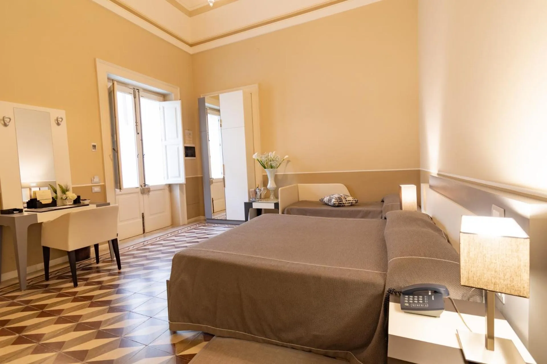 View (from property/room), Bed in Hotel Belami