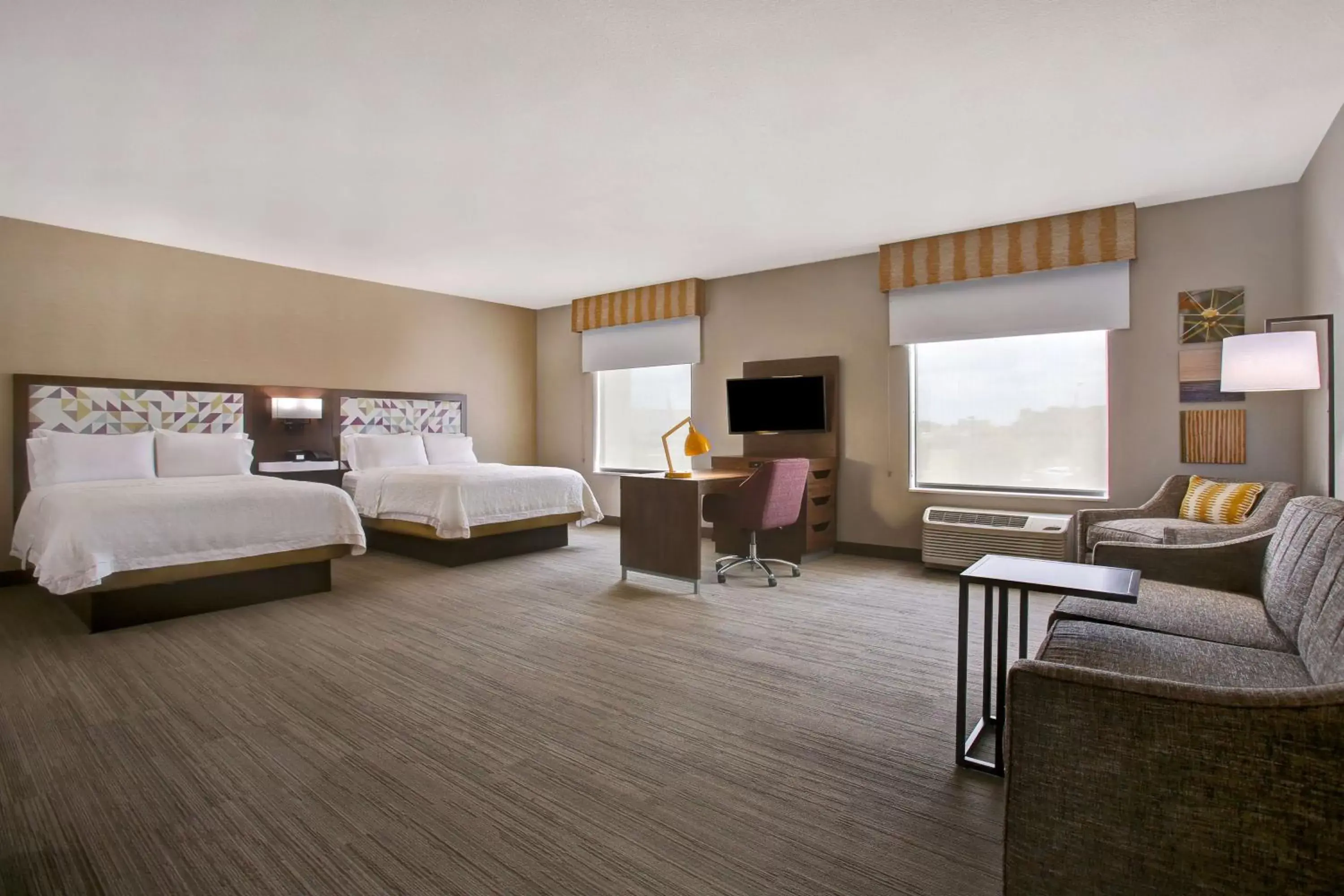 Queen Studio Suite with Two Queen Beds and Sofa Bed - Non-Smoking in Hampton Inn & Suites Dallas-DeSoto Queen Studio Suite with Two Queen Beds and Sofa Bed - Non-Smoking in Hampton Inn & Suites Dallas-DeSoto