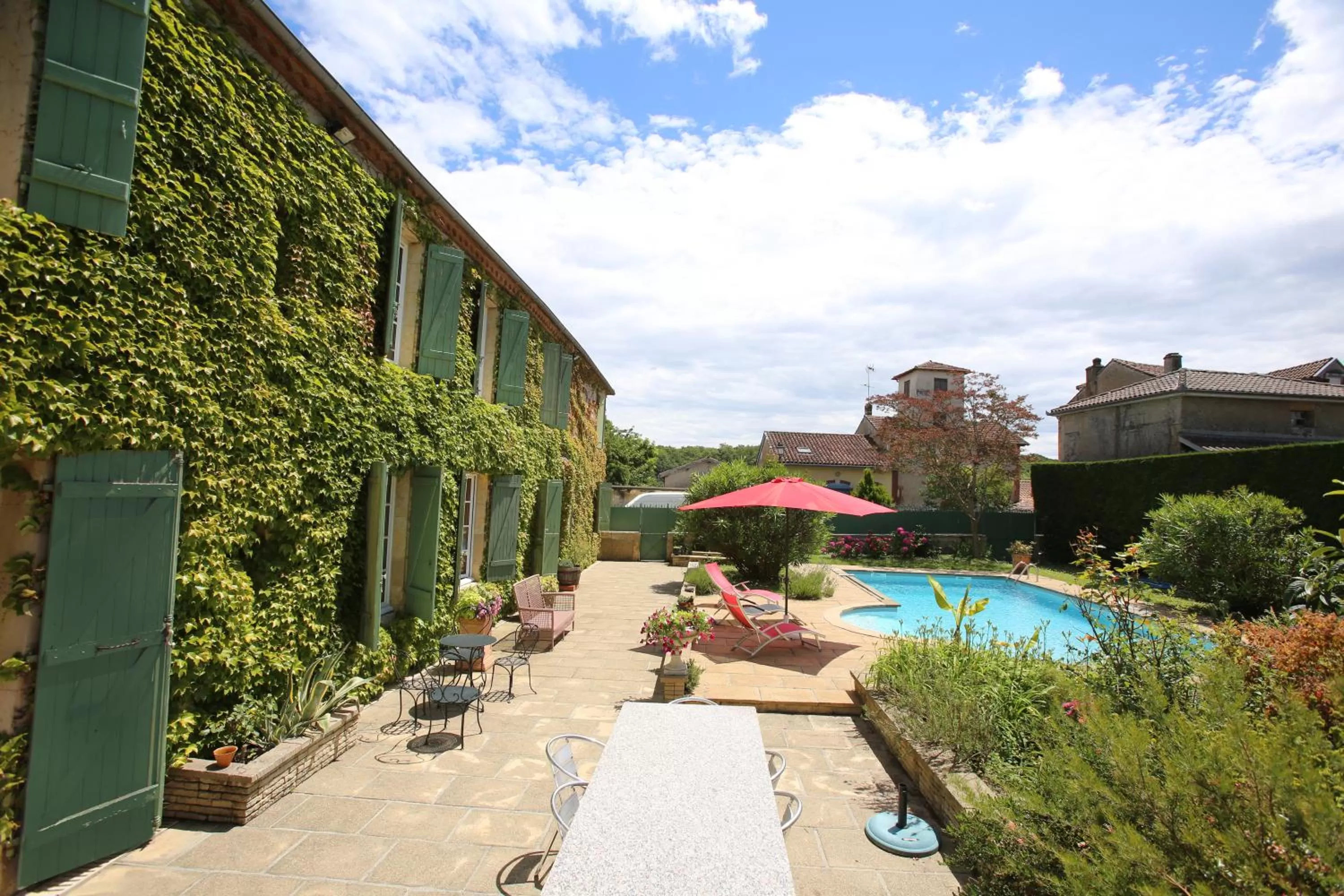 Pool view in Chambres d'Hôtes Le Mas