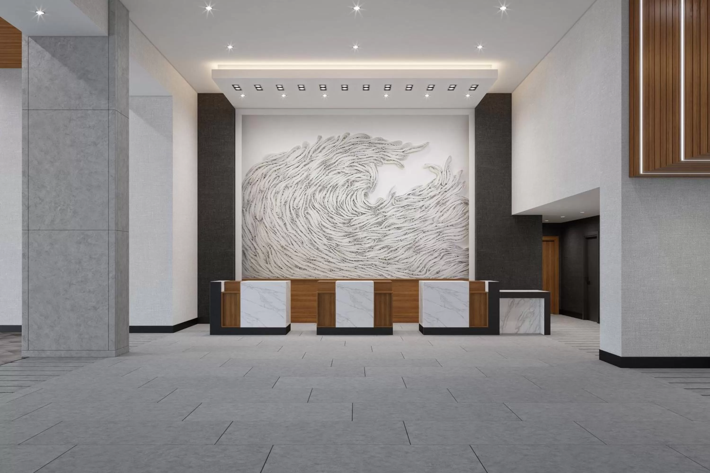 Lobby or reception in Marriott Owings Mills Metro Centre