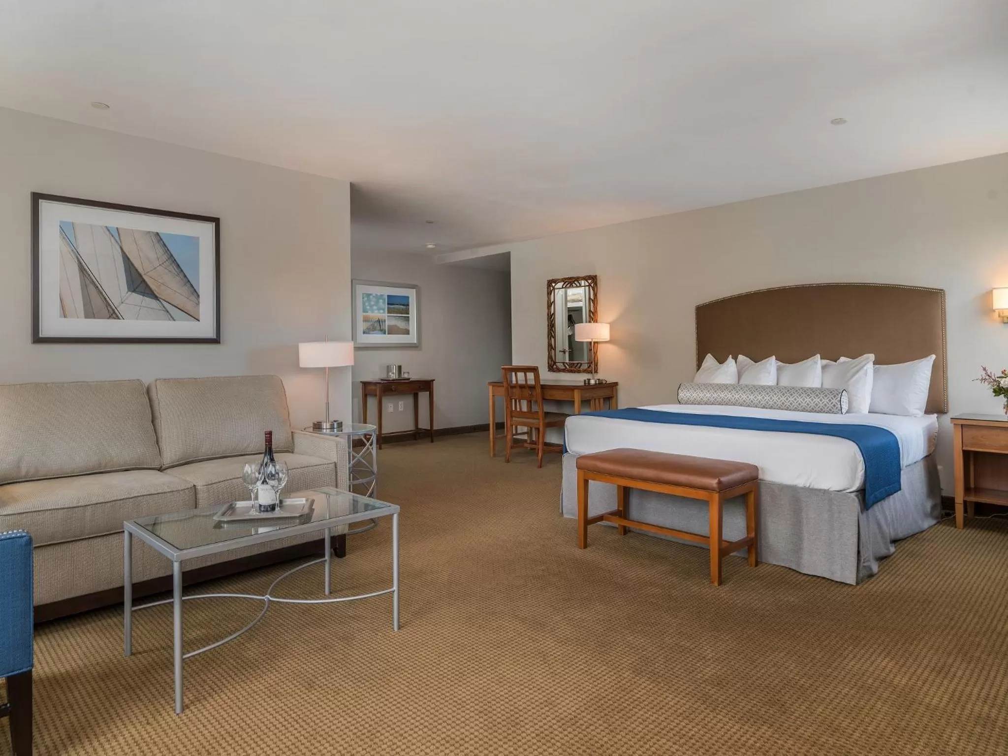 Bed in Water's Edge Resort & Spa