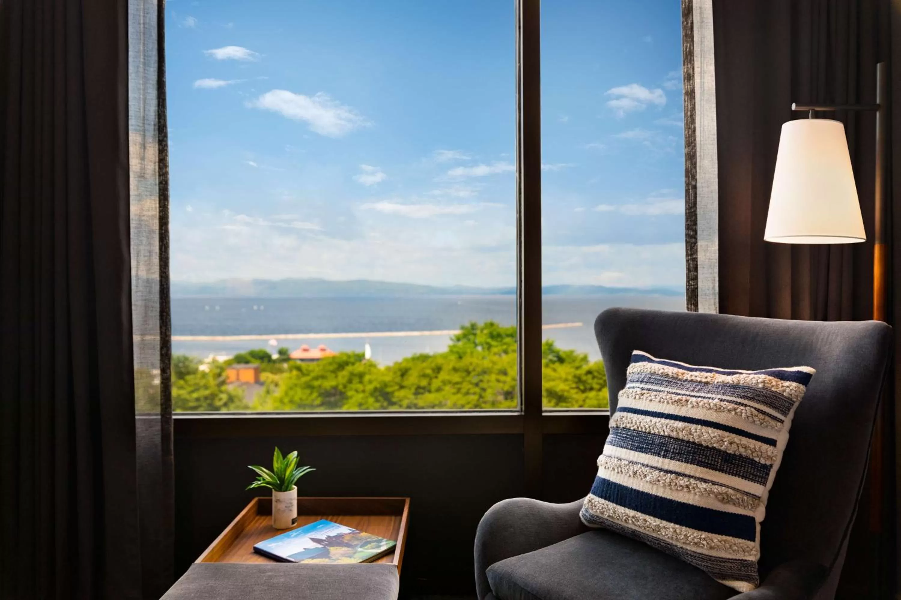 Double Queen Room with Lake View in Hotel Champlain Burlington, Curio Collection by Hilton