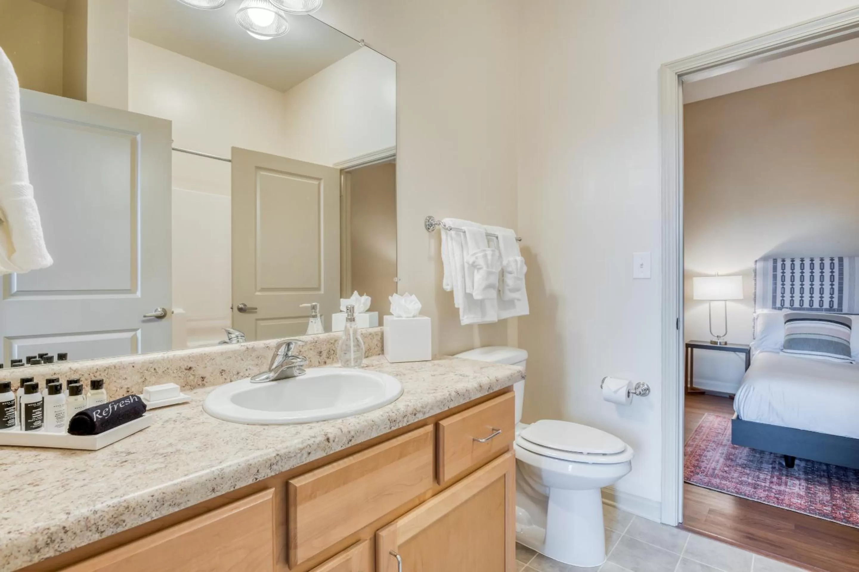 Bathroom, Bed in Mint House Greenville - Downtown