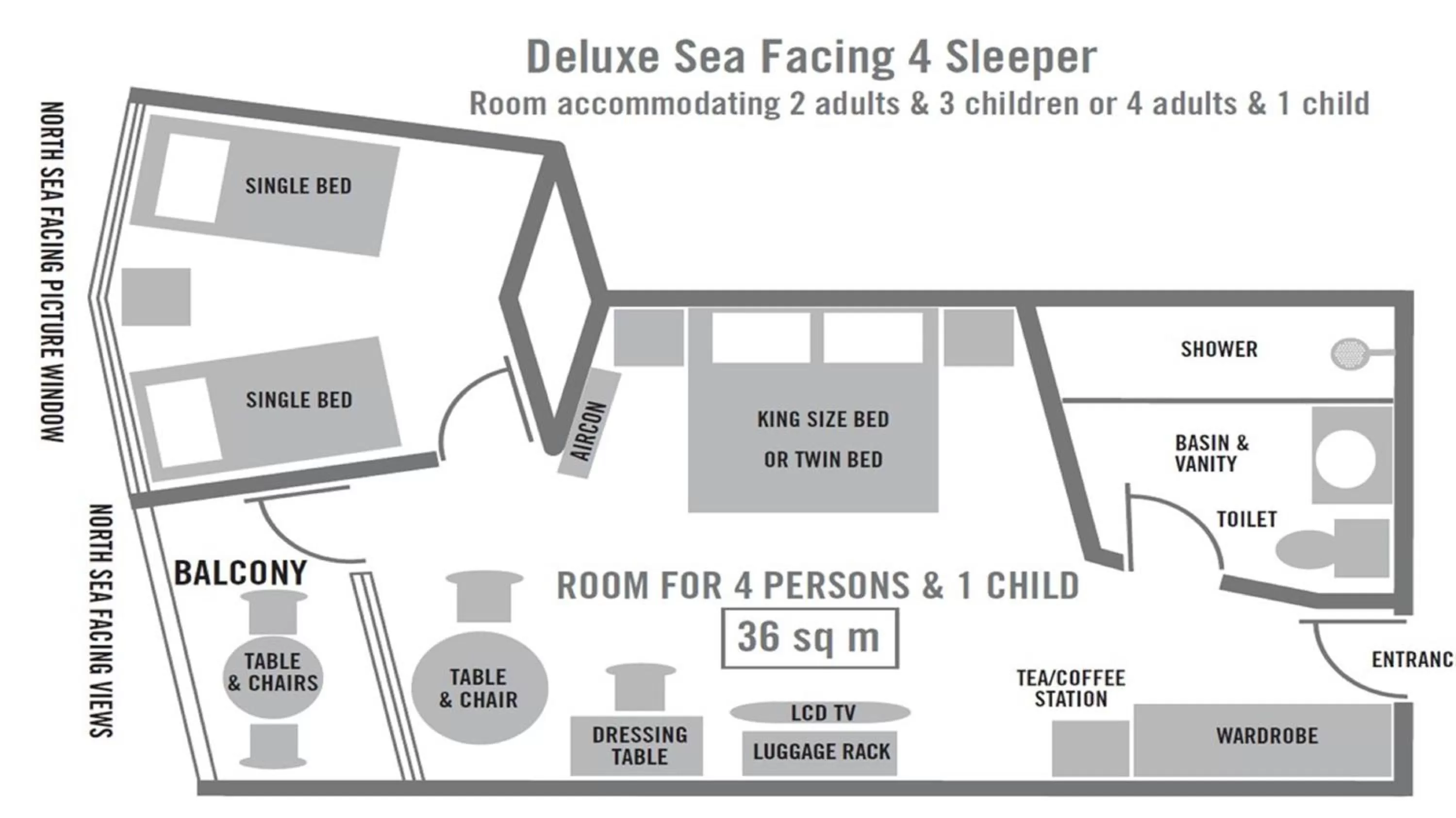 Floor plan in Blue Waters Hotel