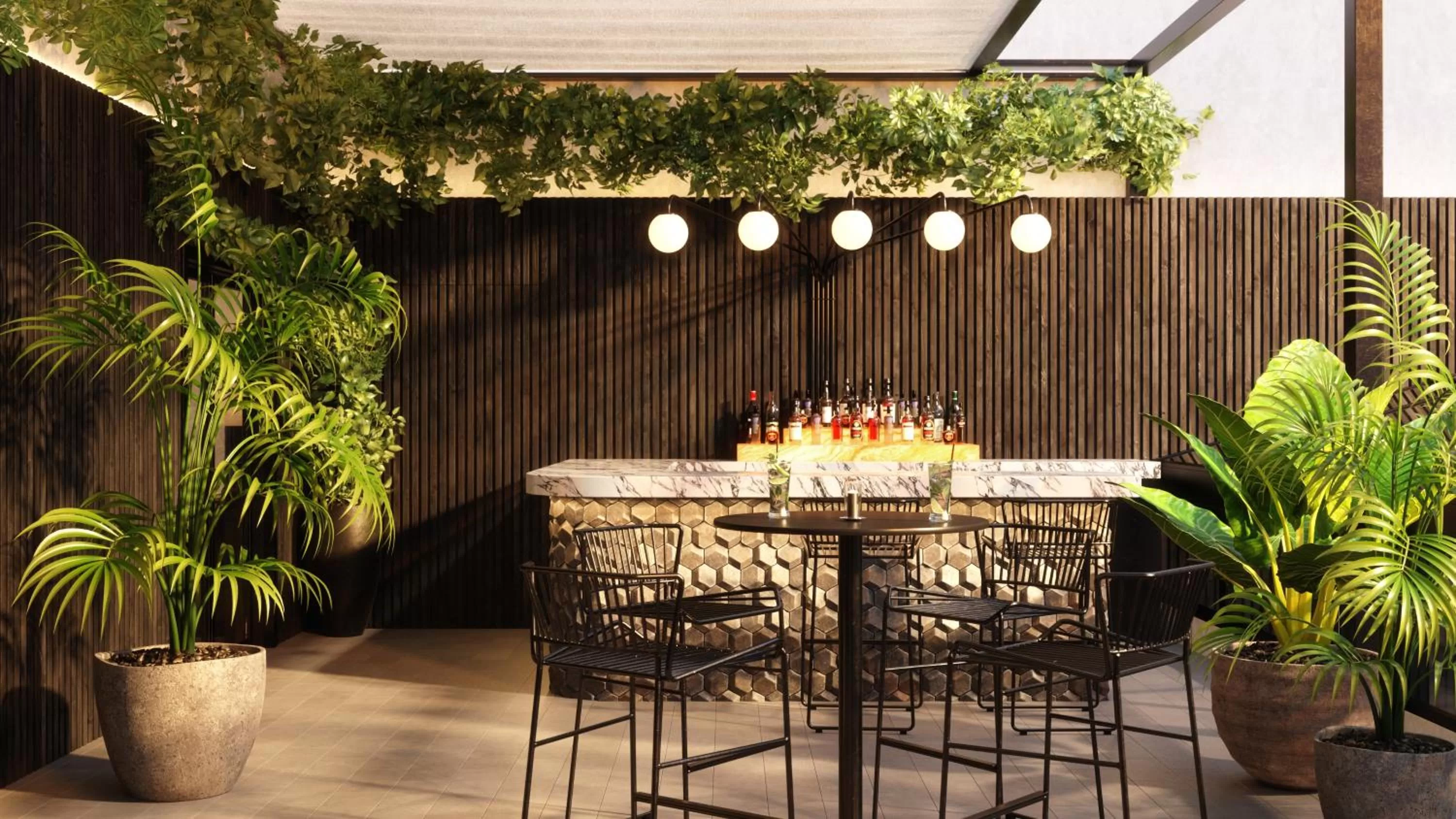 Patio in Radisson Blu Hotel Casablanca City Center