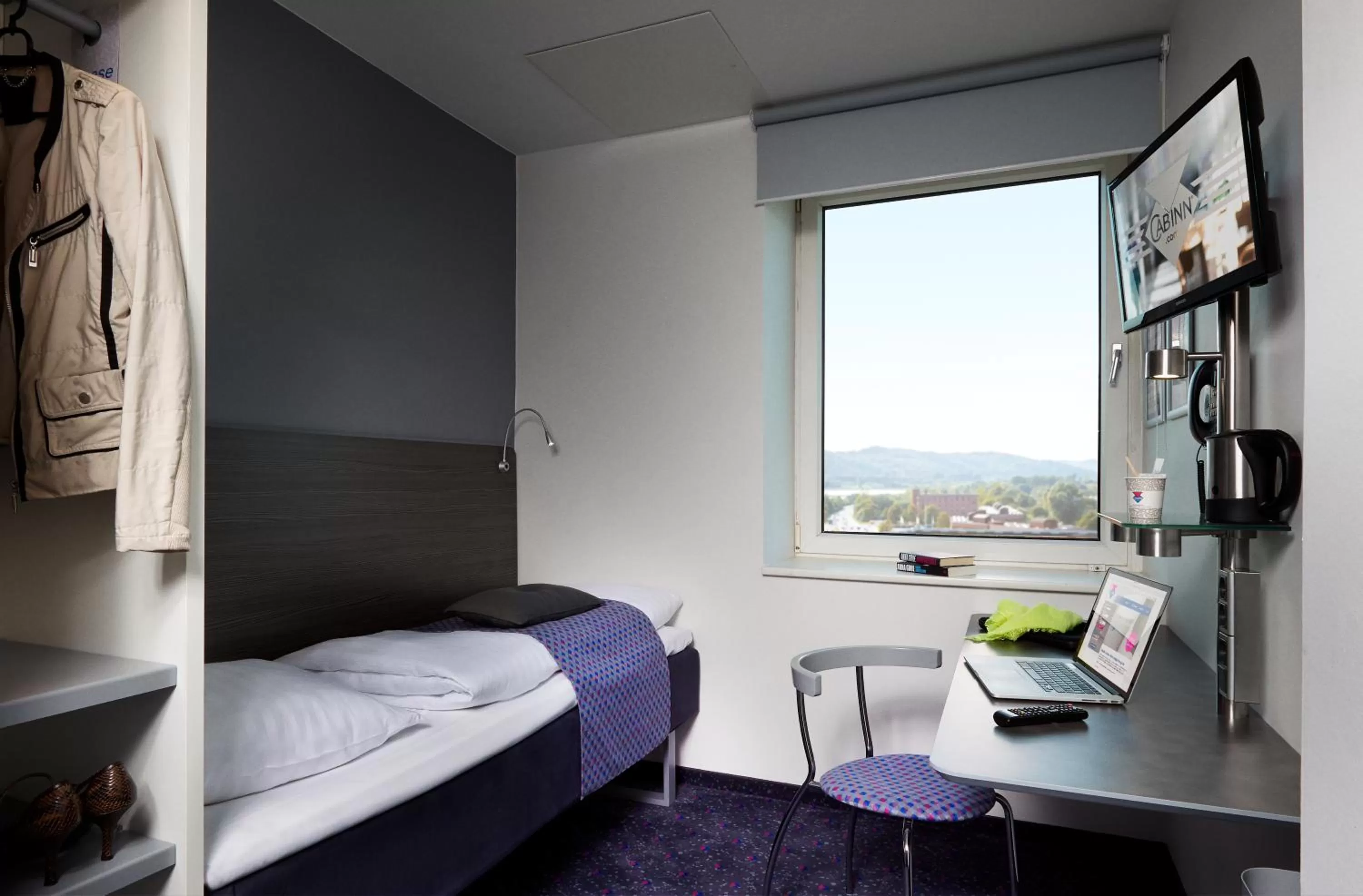 Bed in Hotel Cabinn Vejle