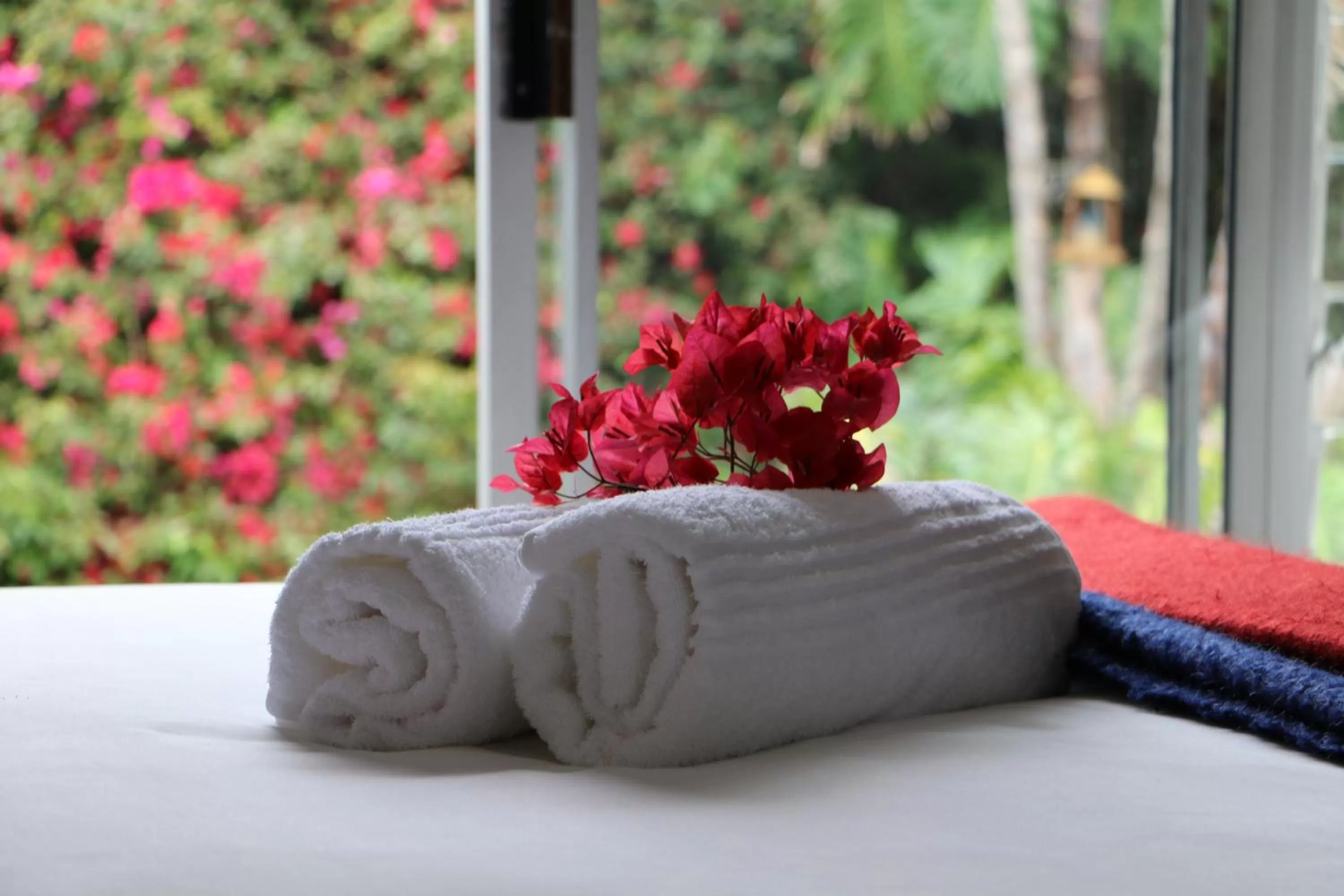 Bed in Forword's River Lodge