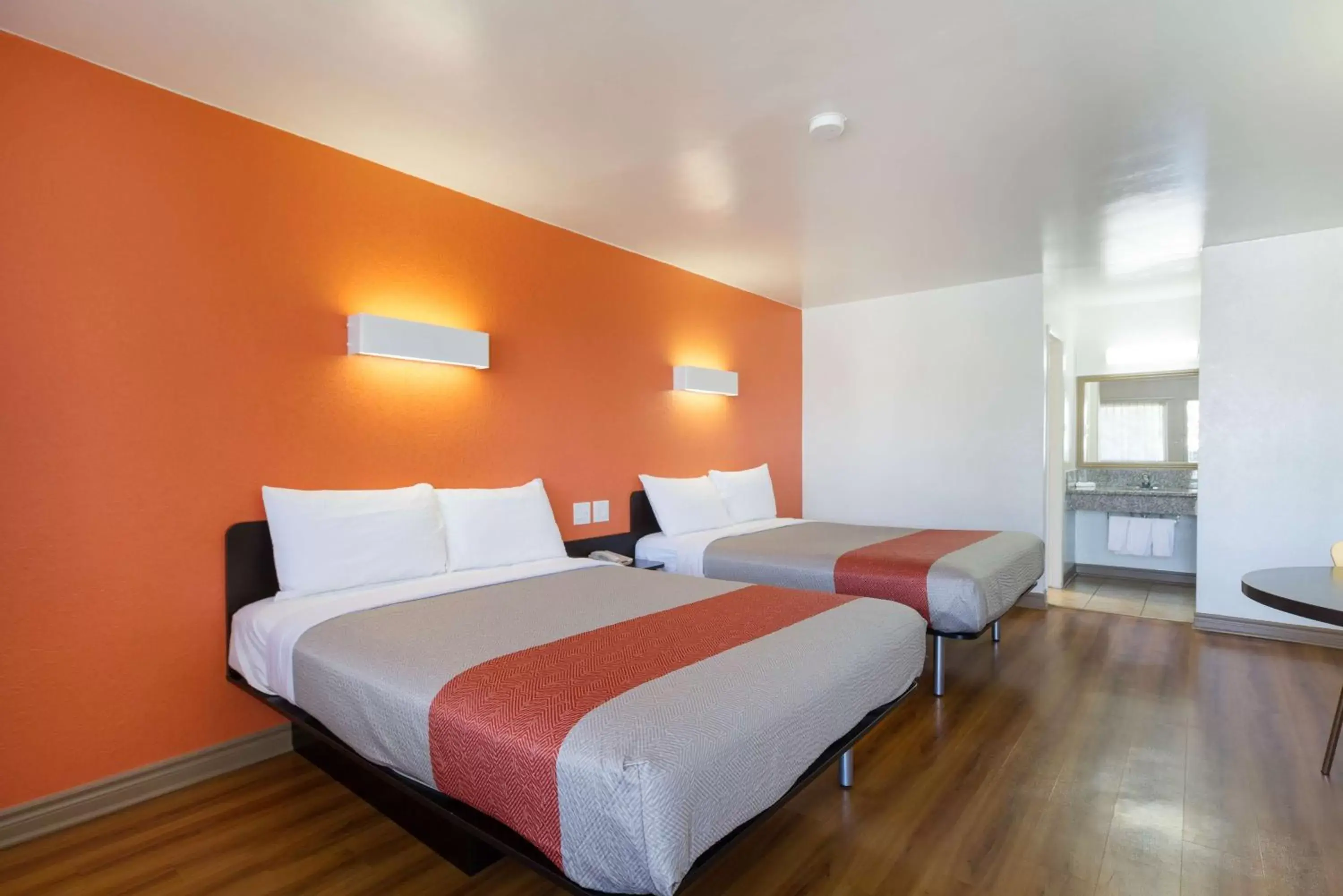 Queen Room with Two Queen Beds - single occupancy - Disability Access - Non-Smoking in Motel 6-Claremont, CA Queen Room with Two Queen Beds - single occupancy - Disability Access - Non-Smoking in Motel 6-Claremont, CA