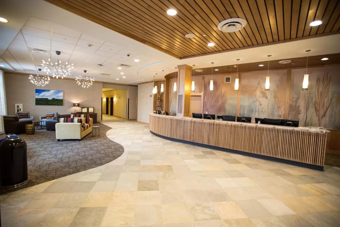 Lobby or reception in Burke Mountain Hotel