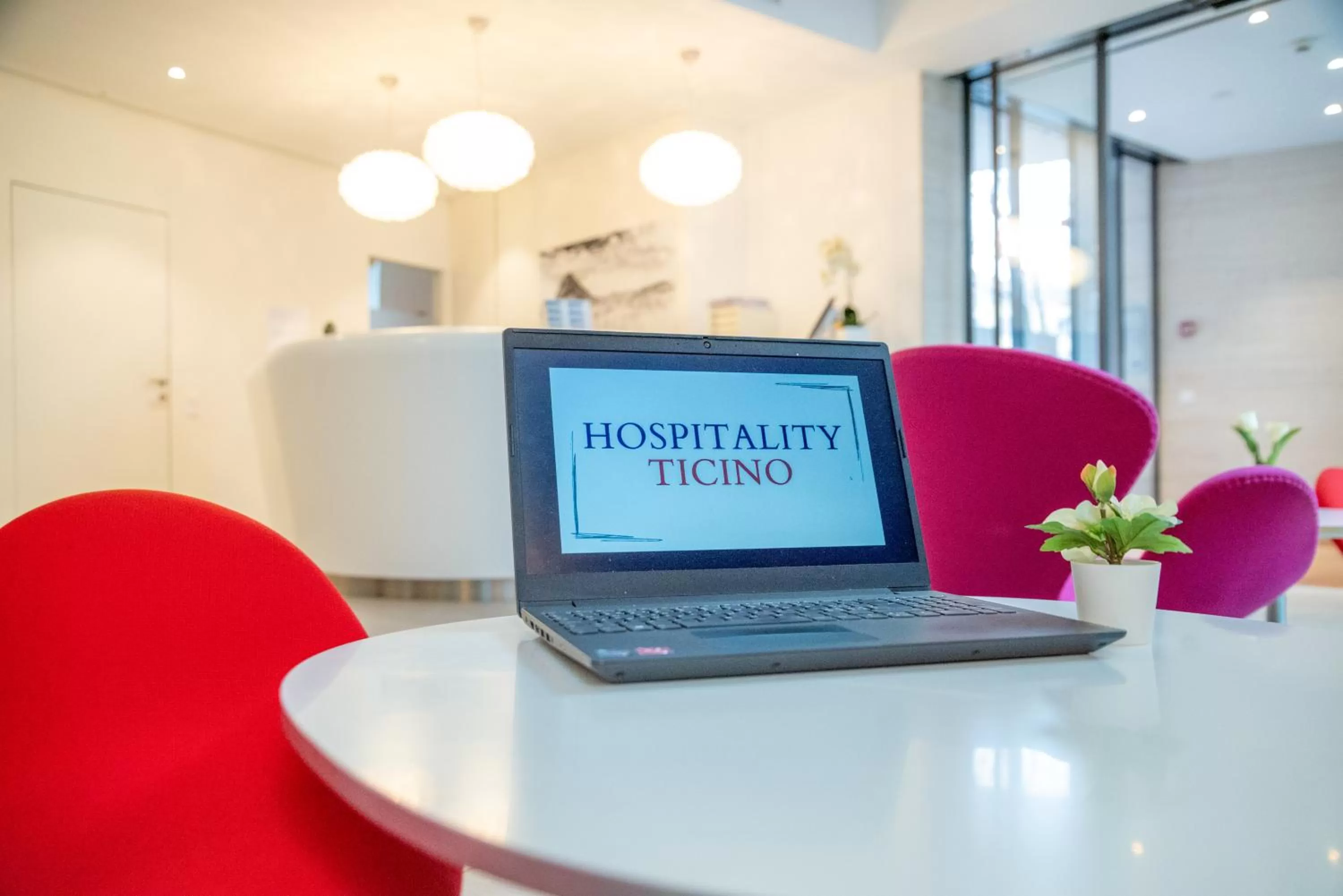 Communal lounge/ TV room in Hotel City Lugano