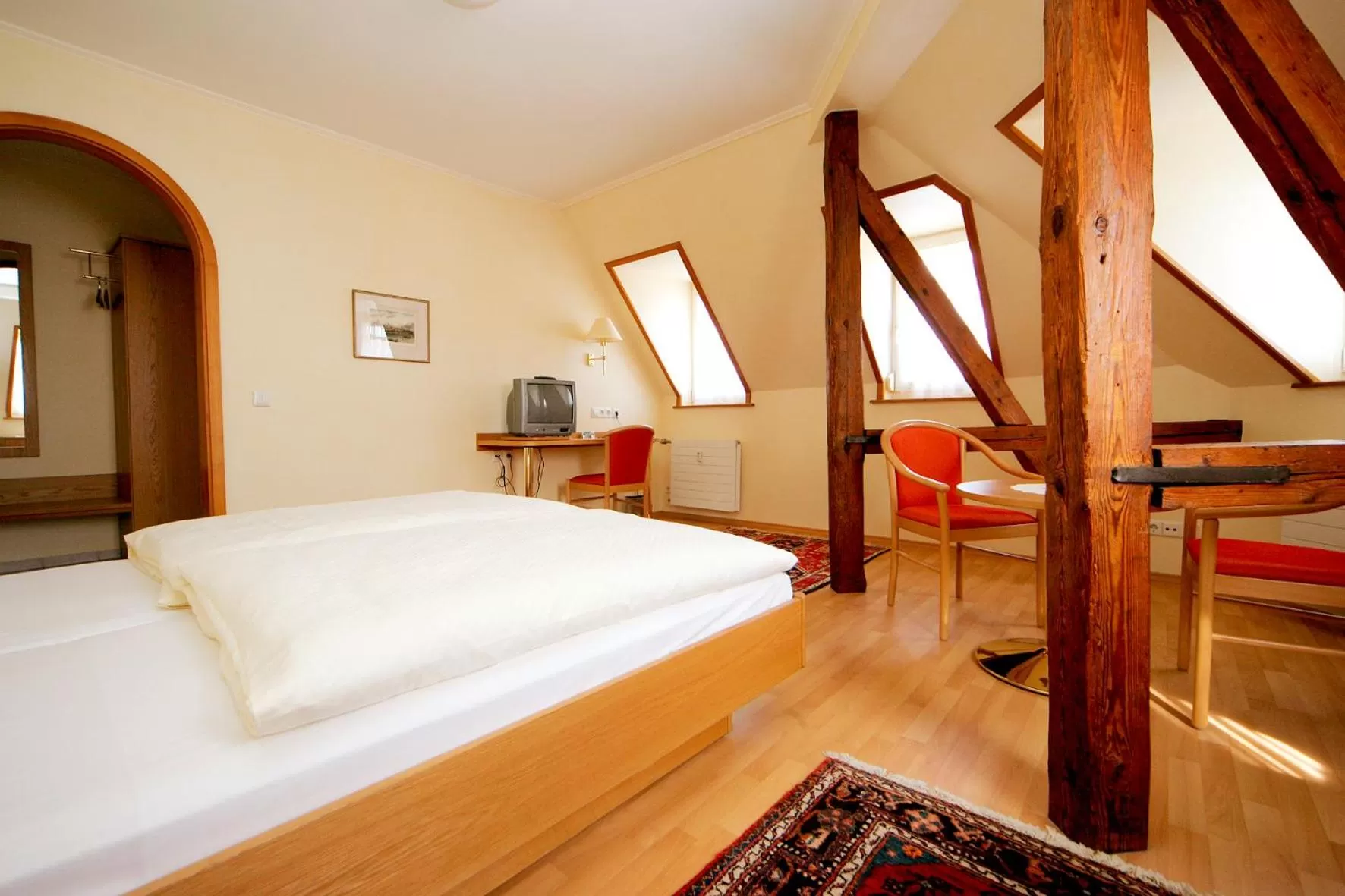 Photo of the whole room, Bed in Hotel Hirschen