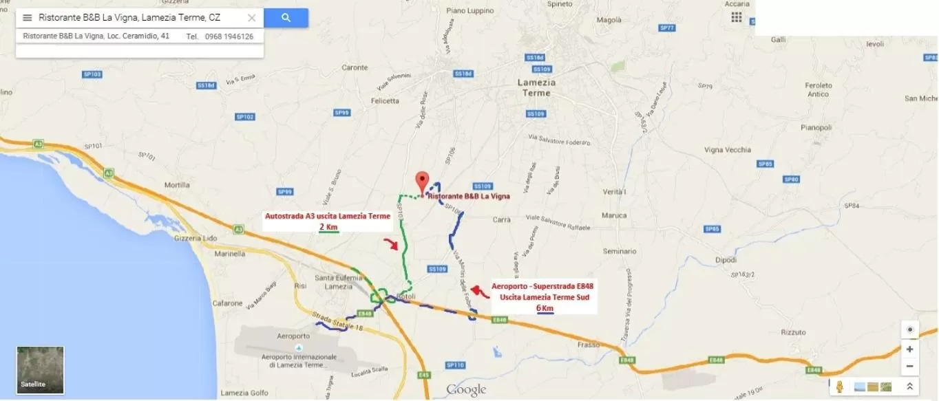 Bird's eye view in B&B La Vigna