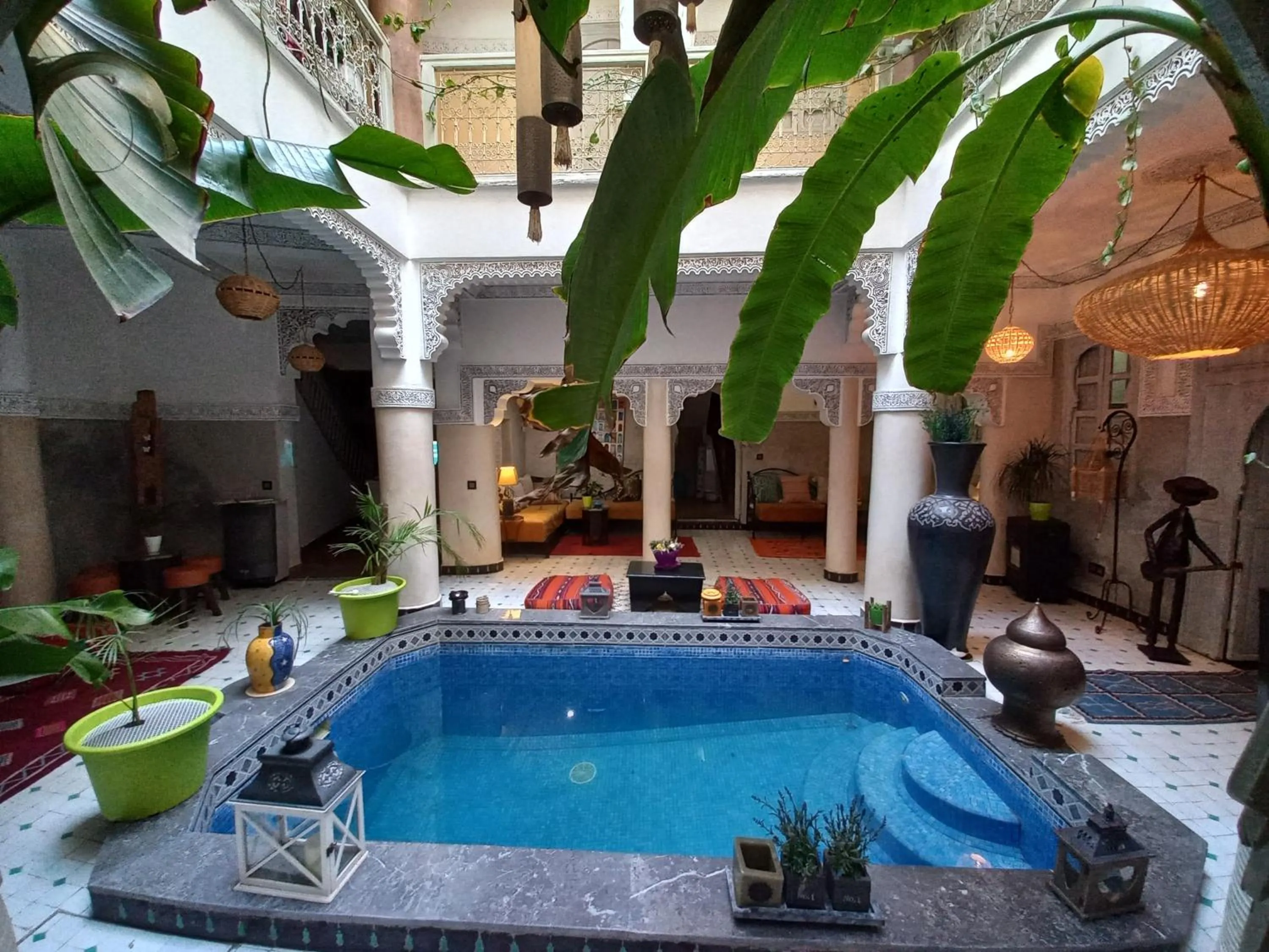 Pool view in Riad Eloise
