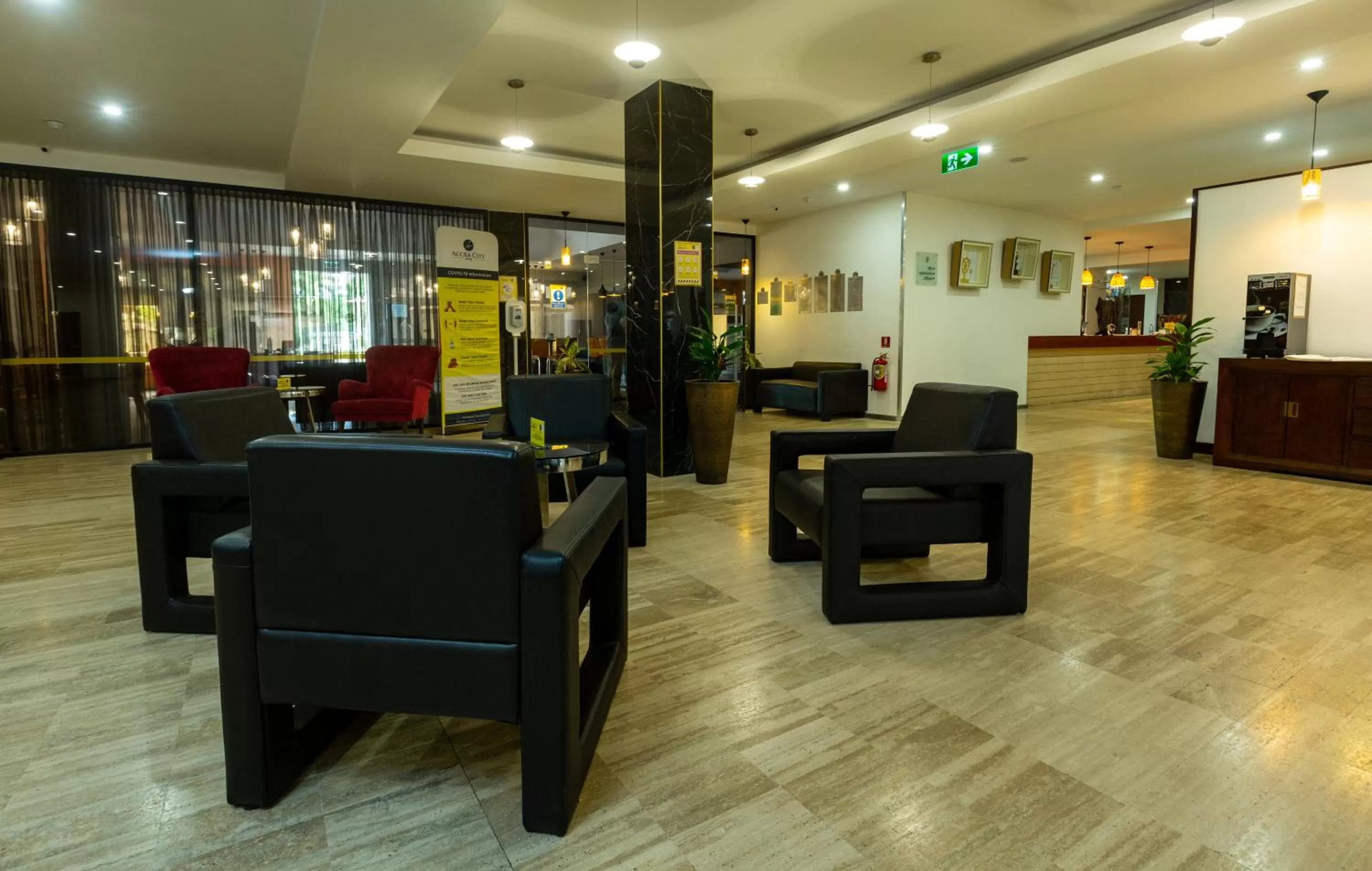 Lobby or reception in Accra City Hotel