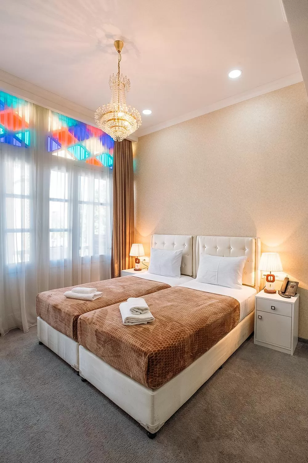 Bed in Hotel Aivani Old Tbilisi