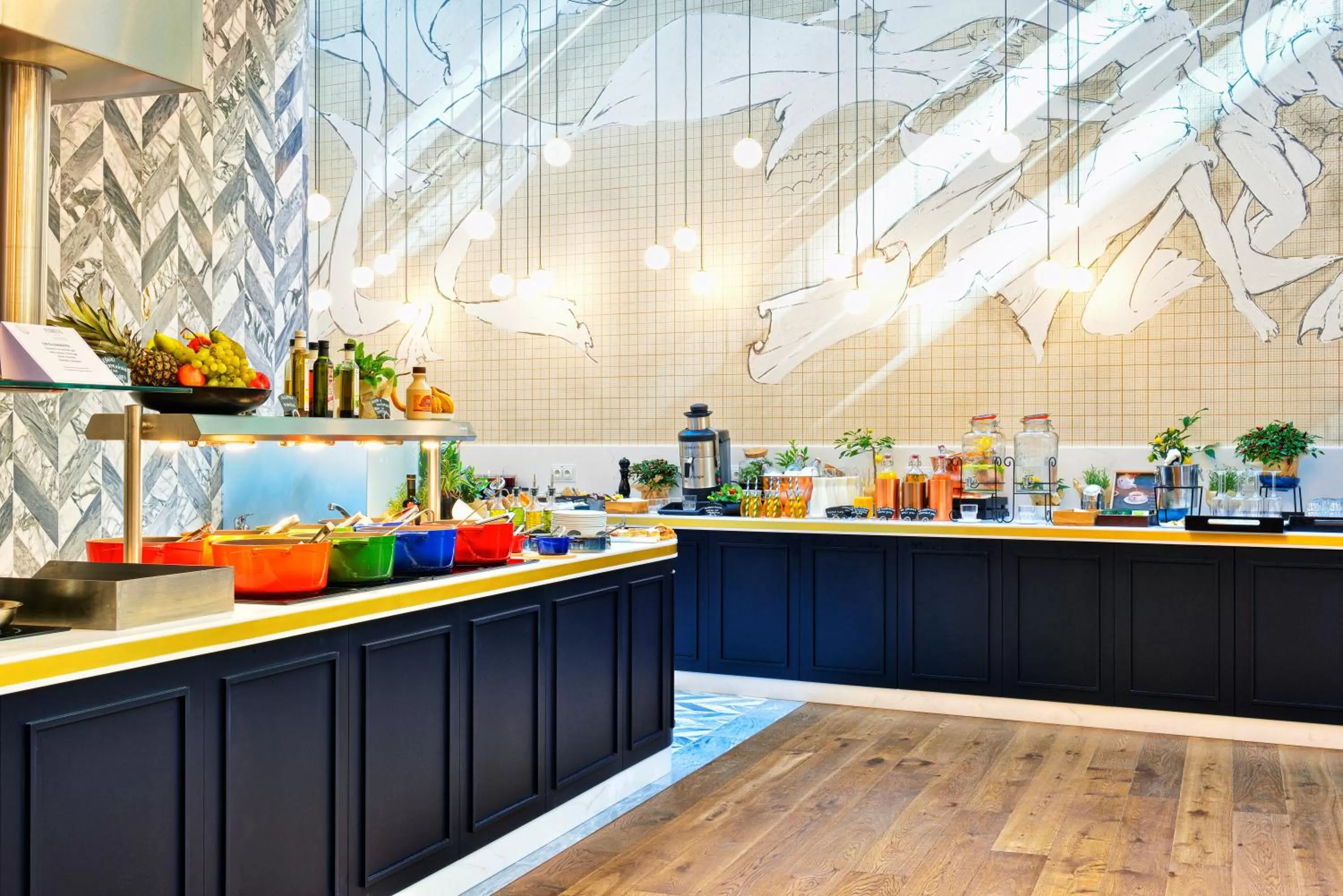 Buffet breakfast in Hotel Ferreus Modern Art Deco