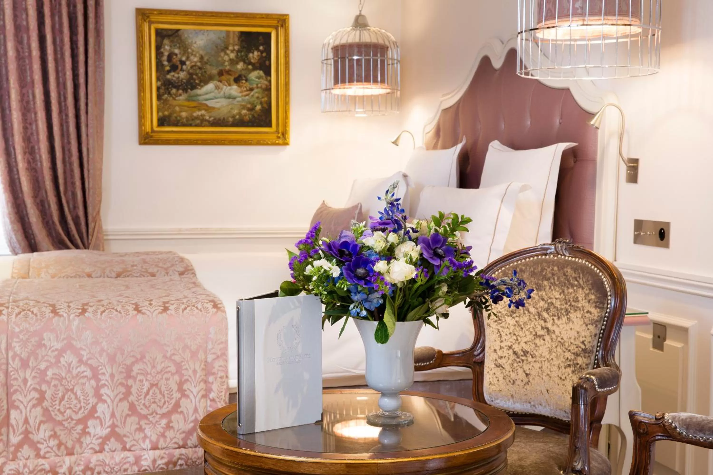 Decorative detail, Bed in Académie Hôtel Saint Germain