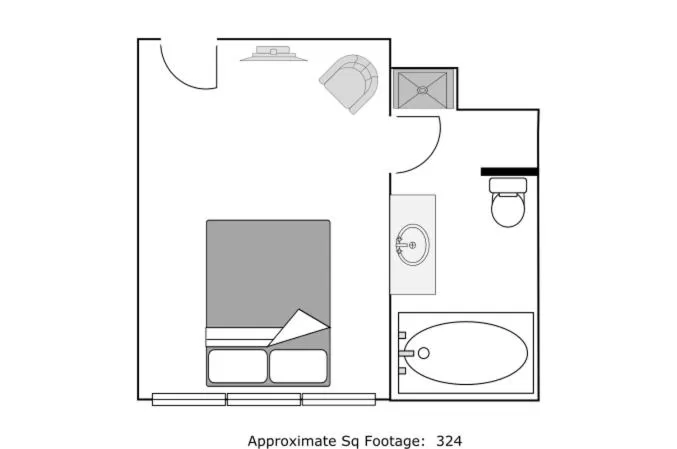 Floor Plan in Mine and Farm, The Inn at Guerneville, CA