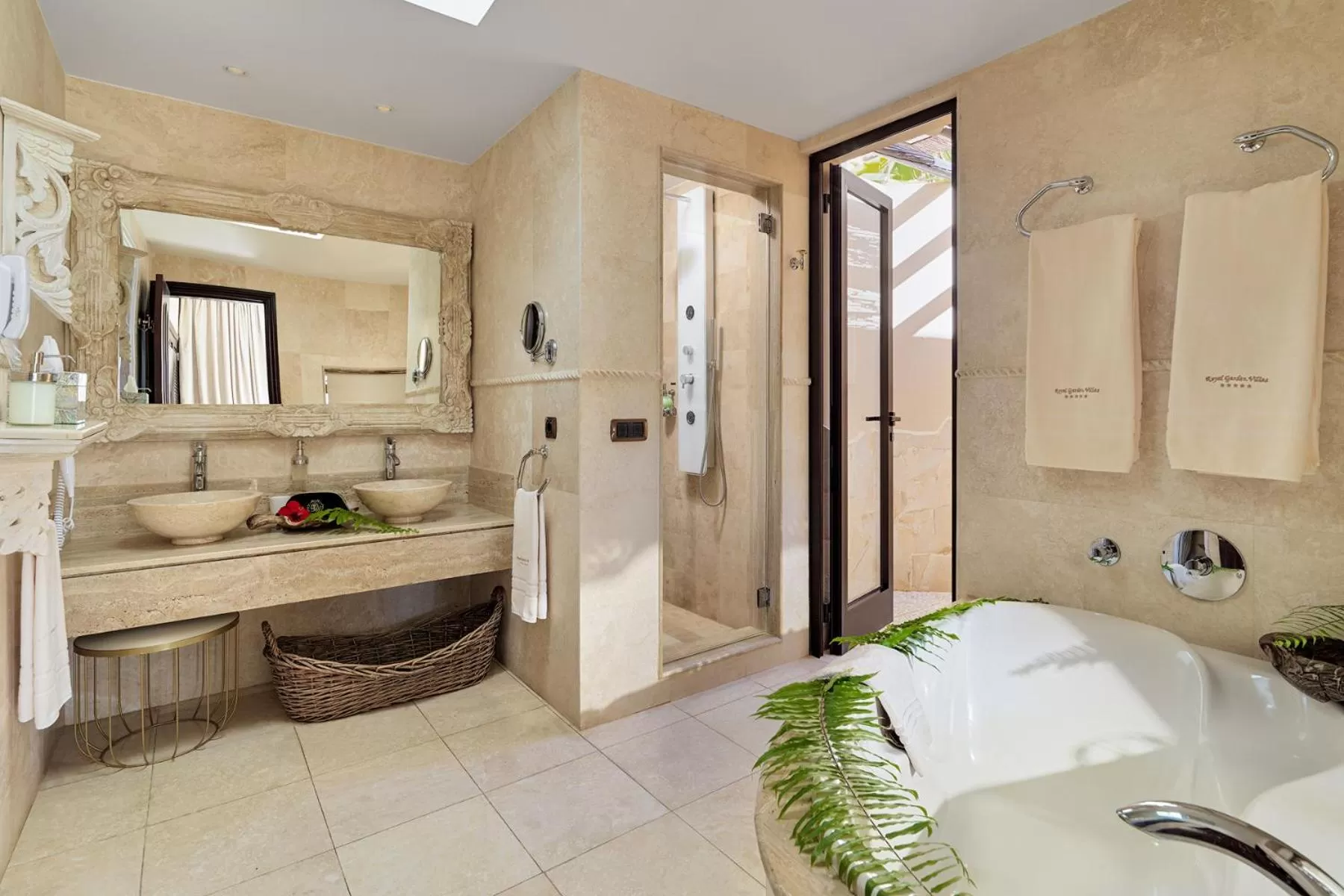 Bathroom, Bed in Royal Garden Villas, Luxury Hotel