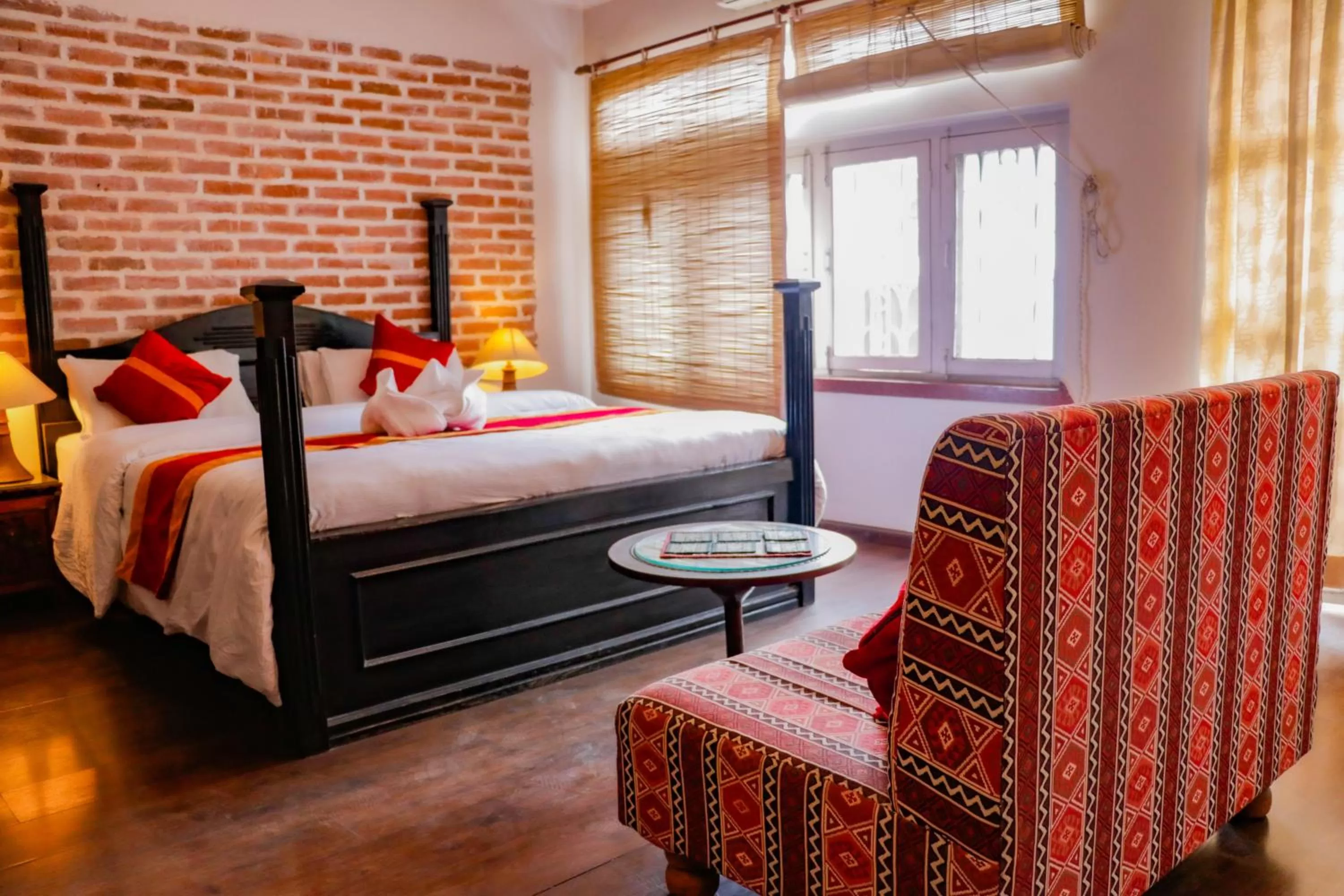 Bed in Hotel ThorongLa Thamel