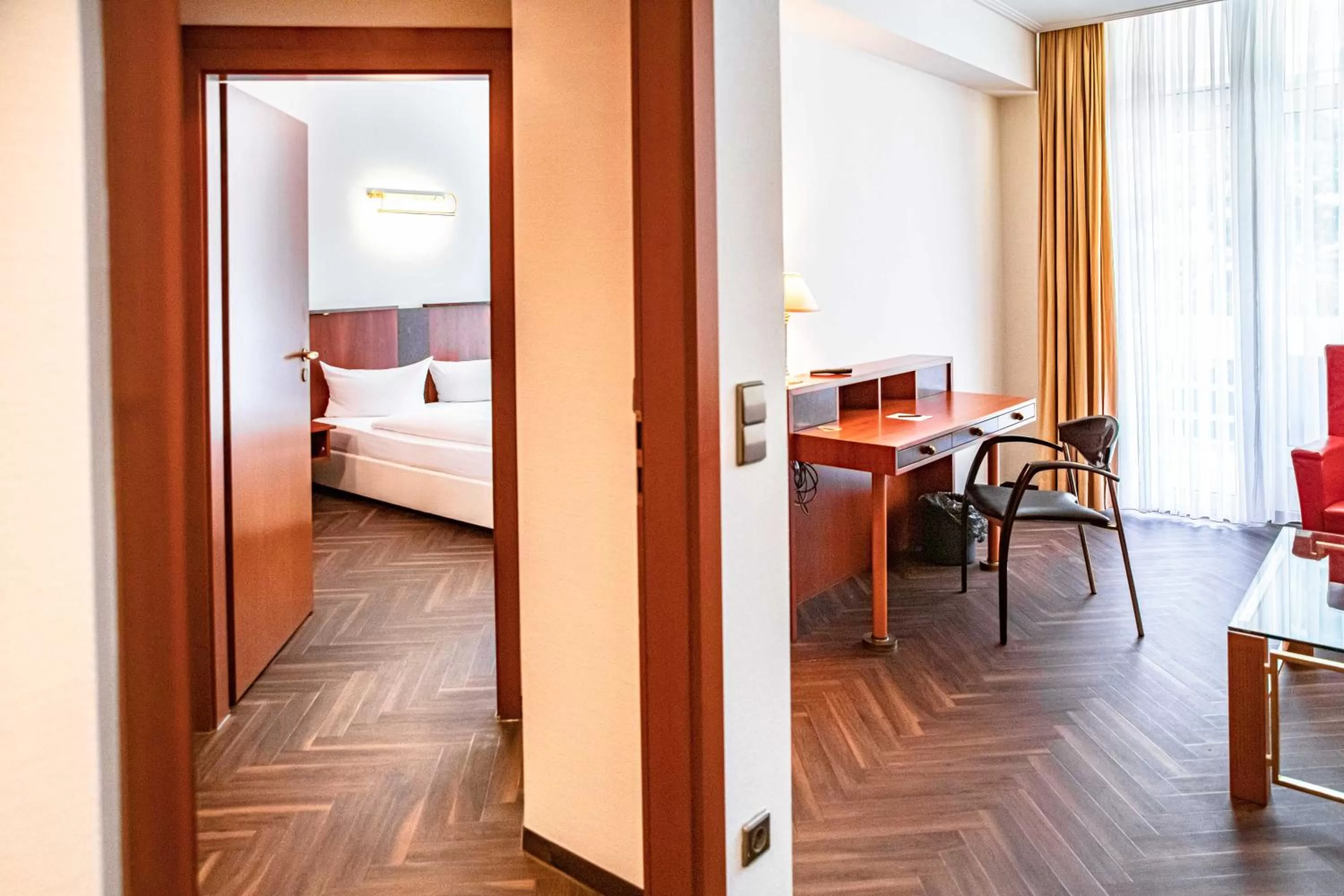 Photo of the whole room, Bed in Müggelseeperle