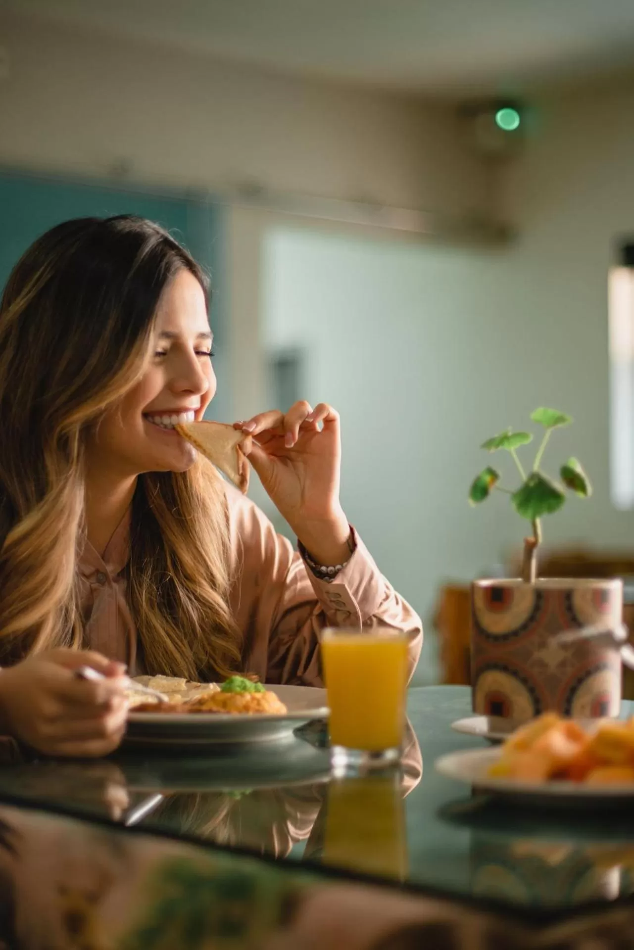 Continental breakfast in Hotel Central Plaza Medellin