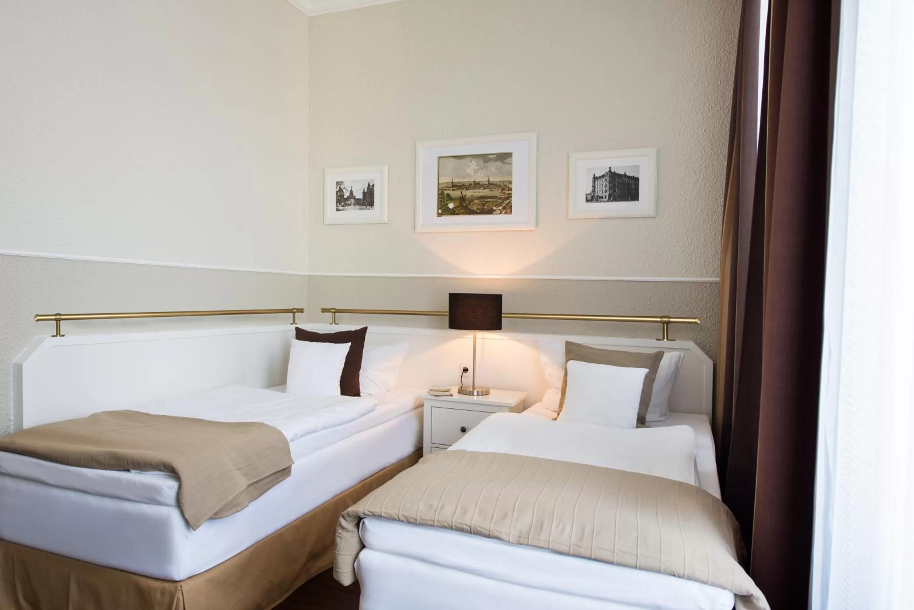 Bed in Hotel Stralsund