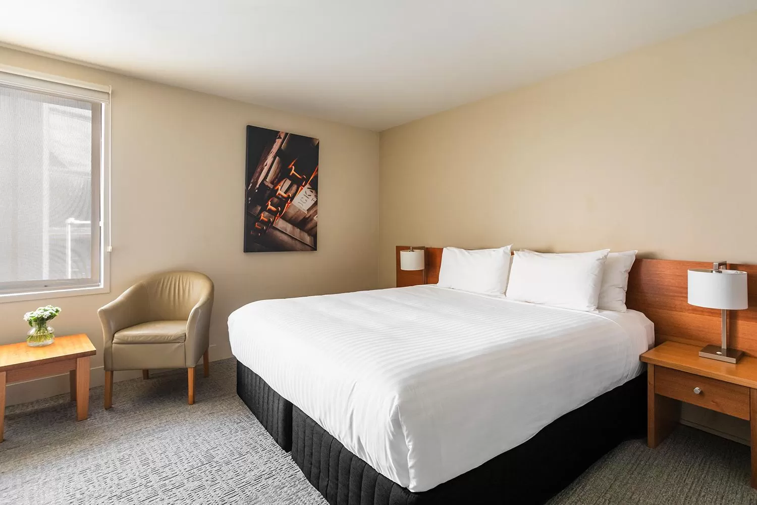 Bed in The Old Woolstore Apartment Hotel