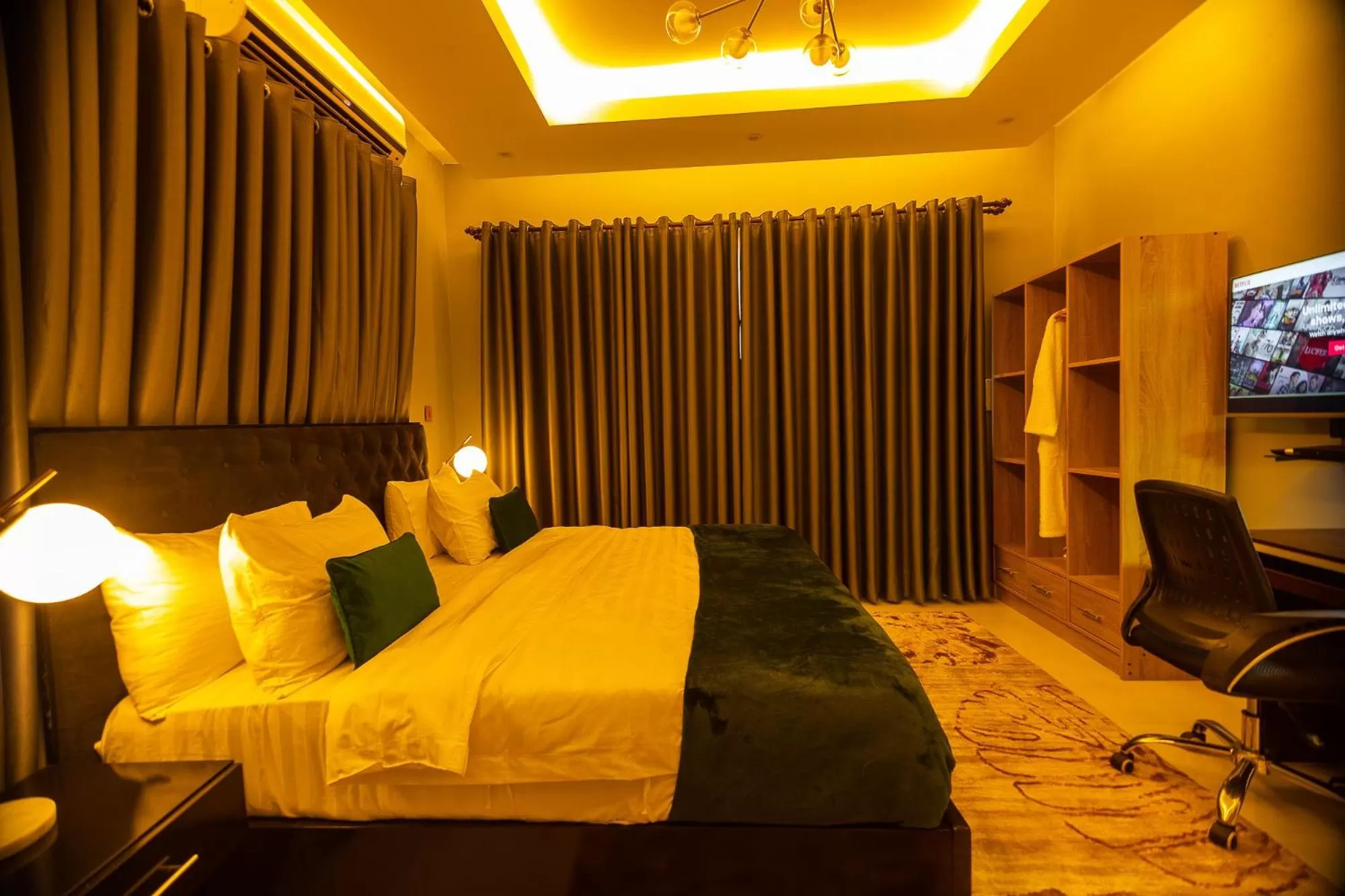 Bed in The Avery Suites, East Legon