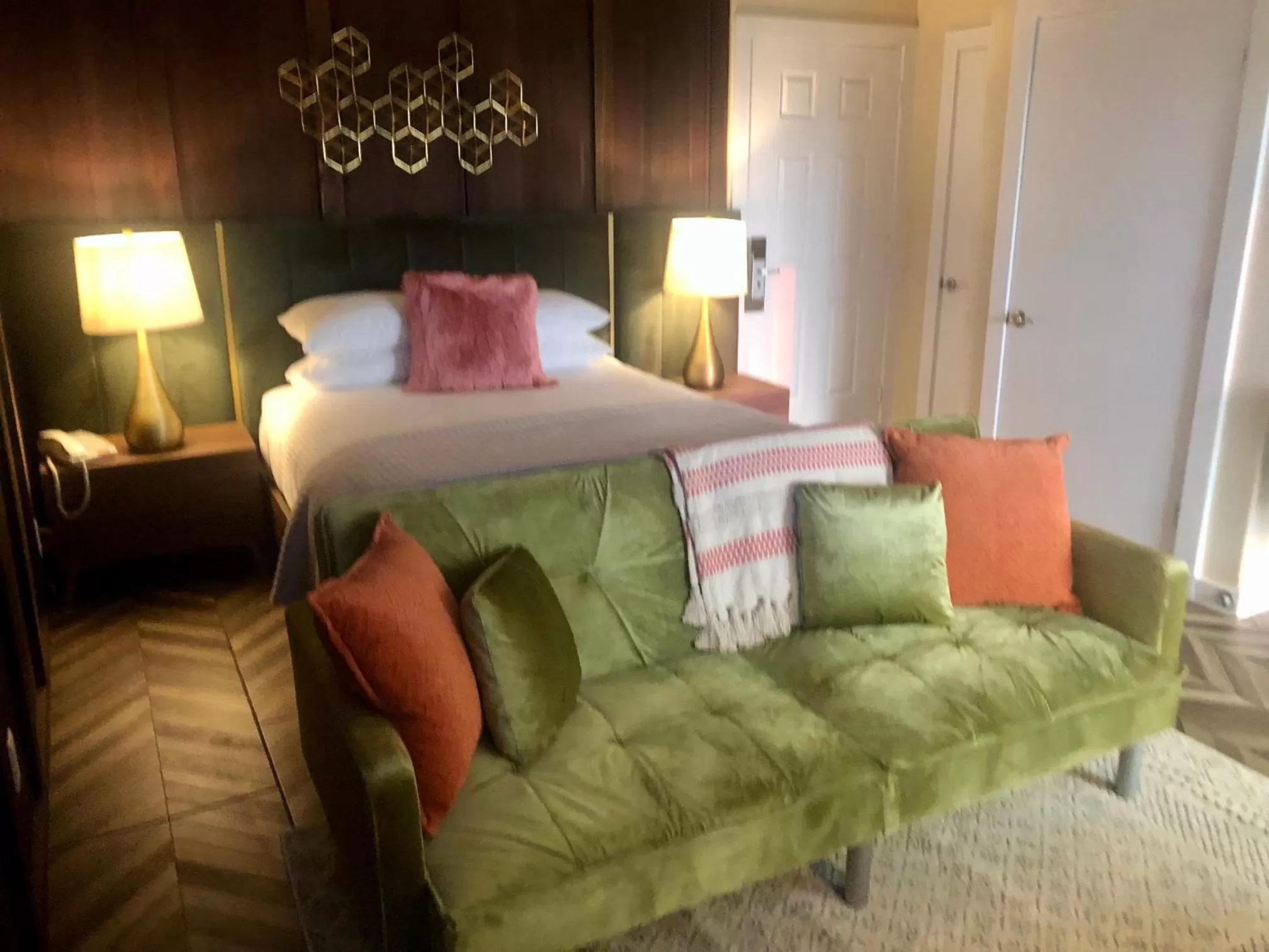 Bed in Seafoam Lodge