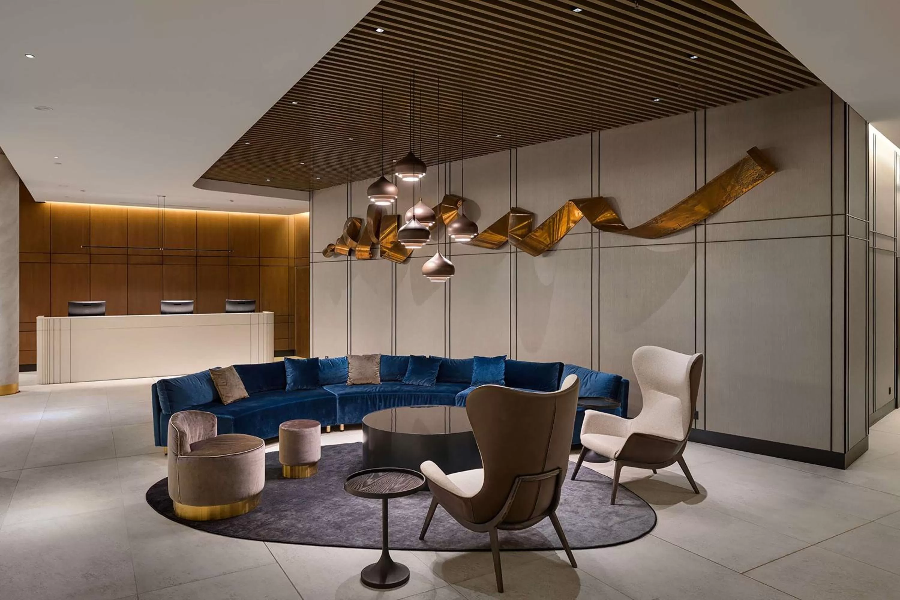 Lobby or reception in Radisson Blu Hotel, Kyiv City Centre