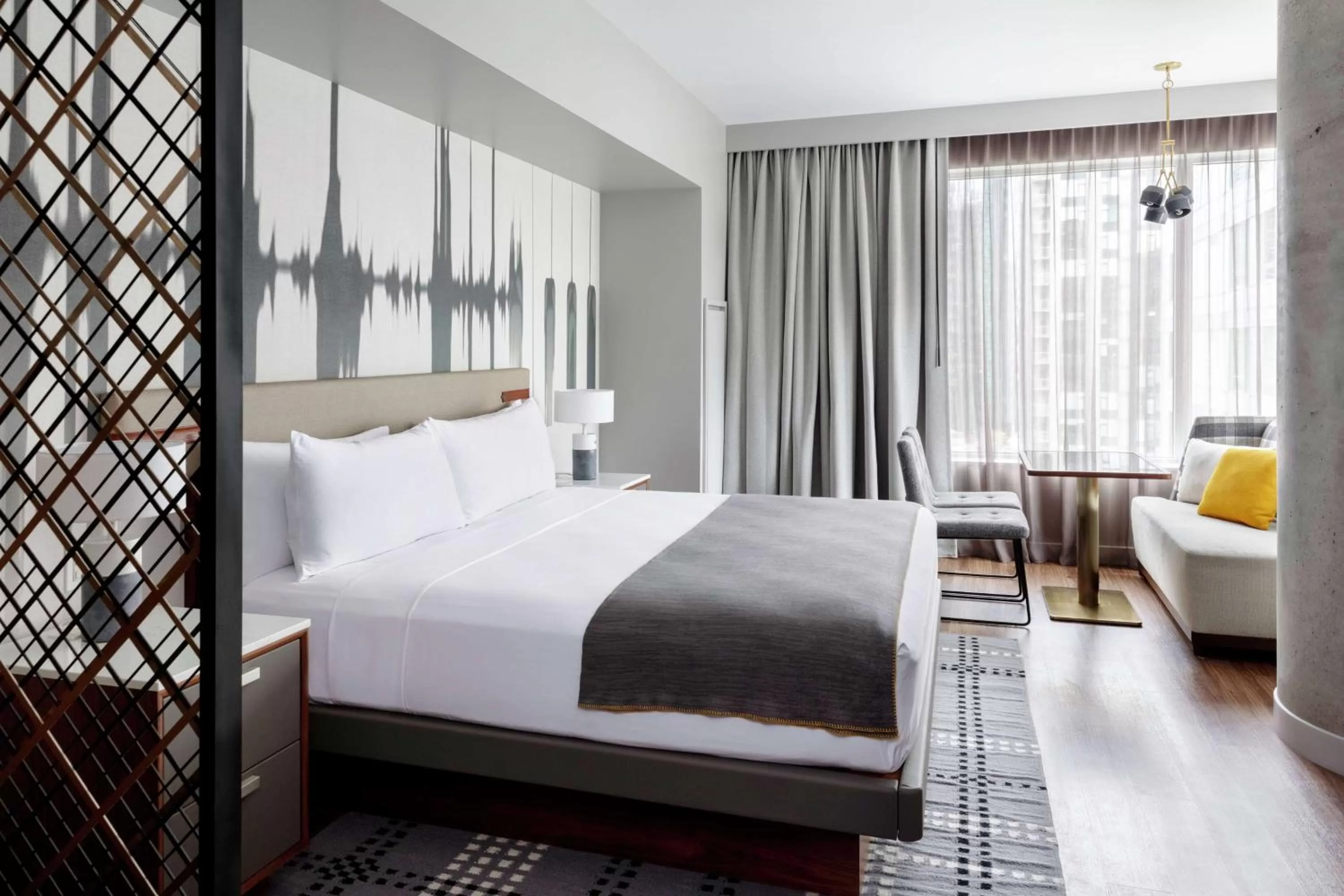 Bedroom, Bed in The Sound Hotel Seattle Belltown, Tapestry Collection